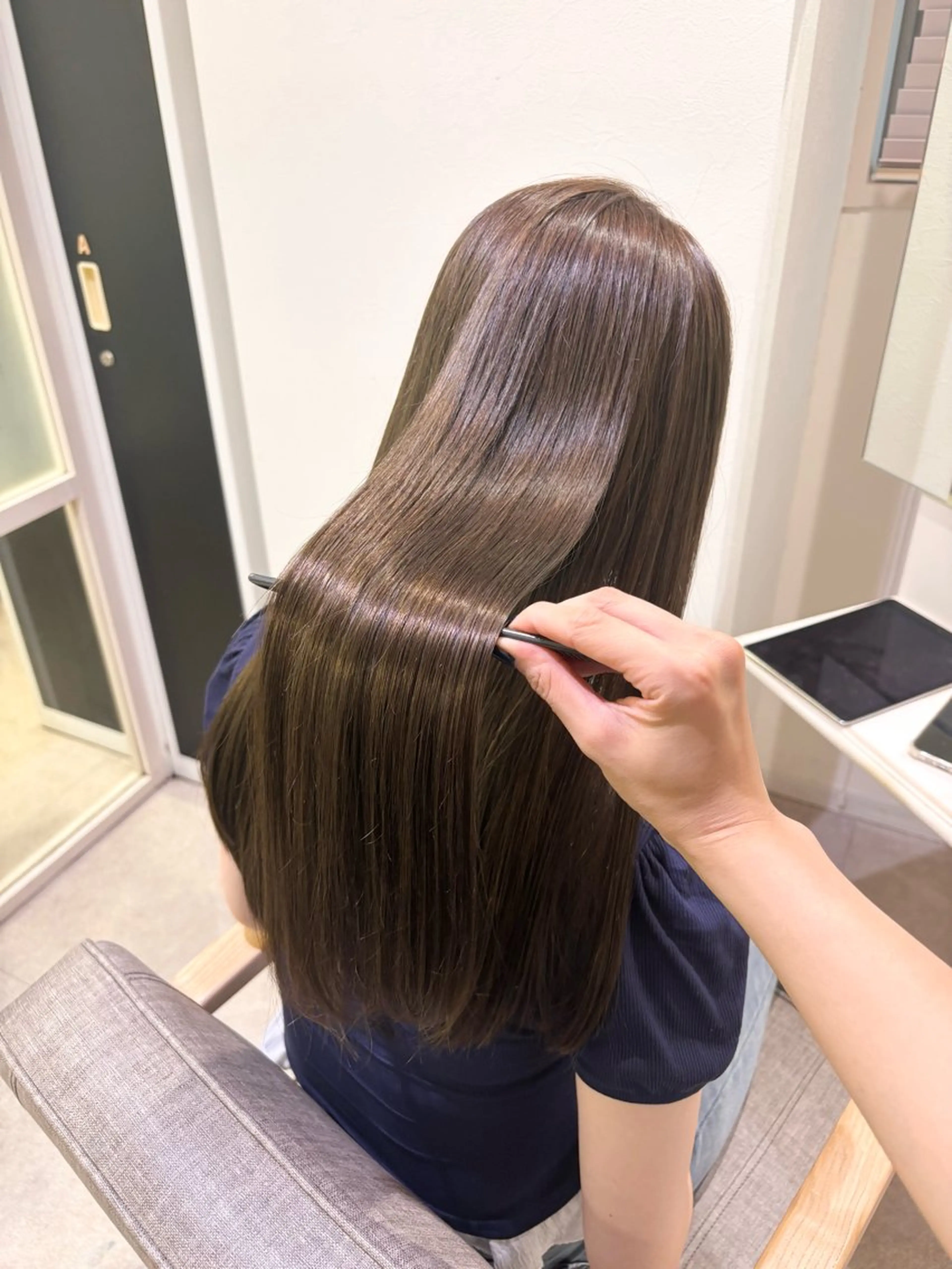 ロング カット ヘアカラー トリートメント ヘアアレンジ🪽🎀 艶カラー/天王寺のヘアスタイル