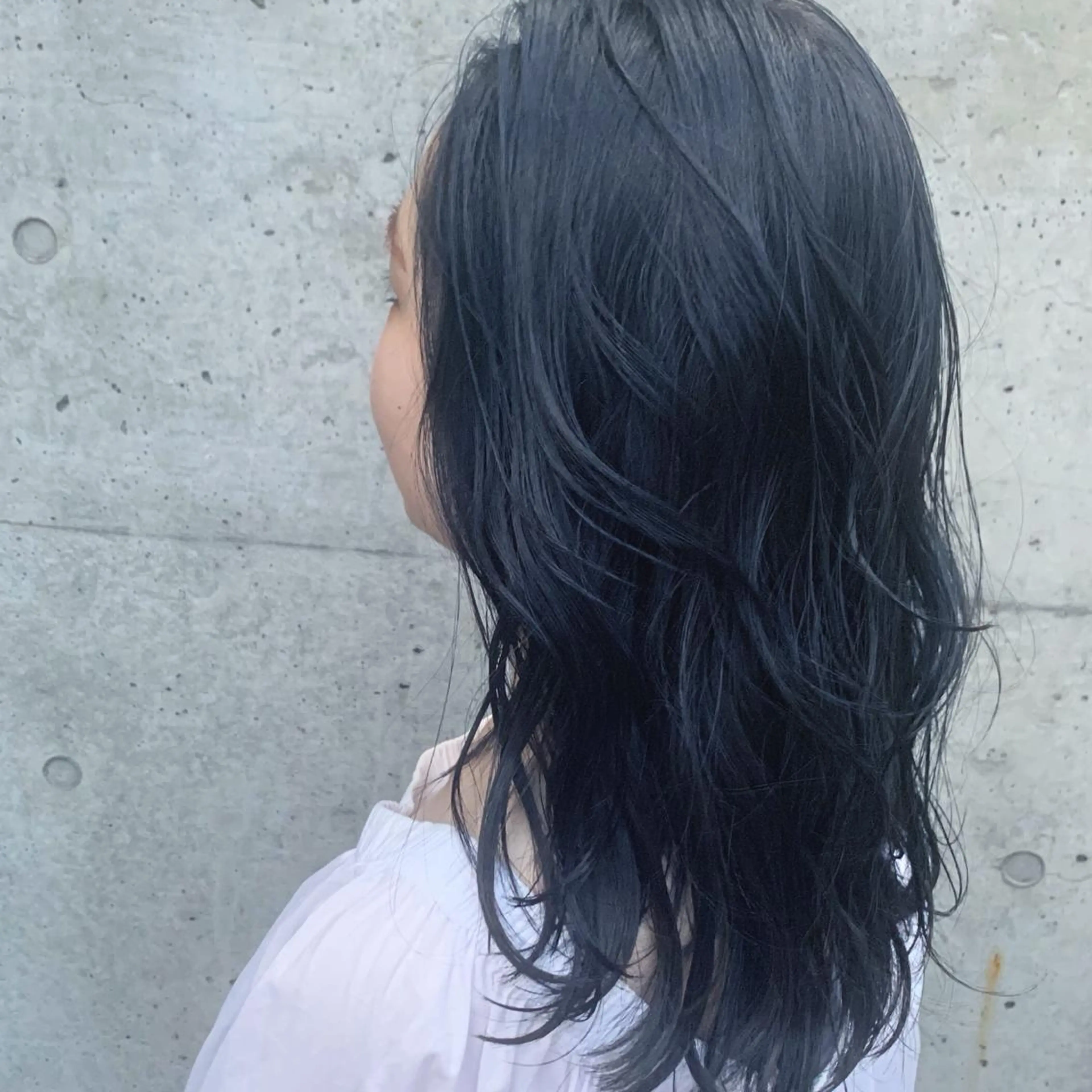 セミロング カラー 渋谷ブリーチカラー 韓国ヘアyuikoのヘアスタイル