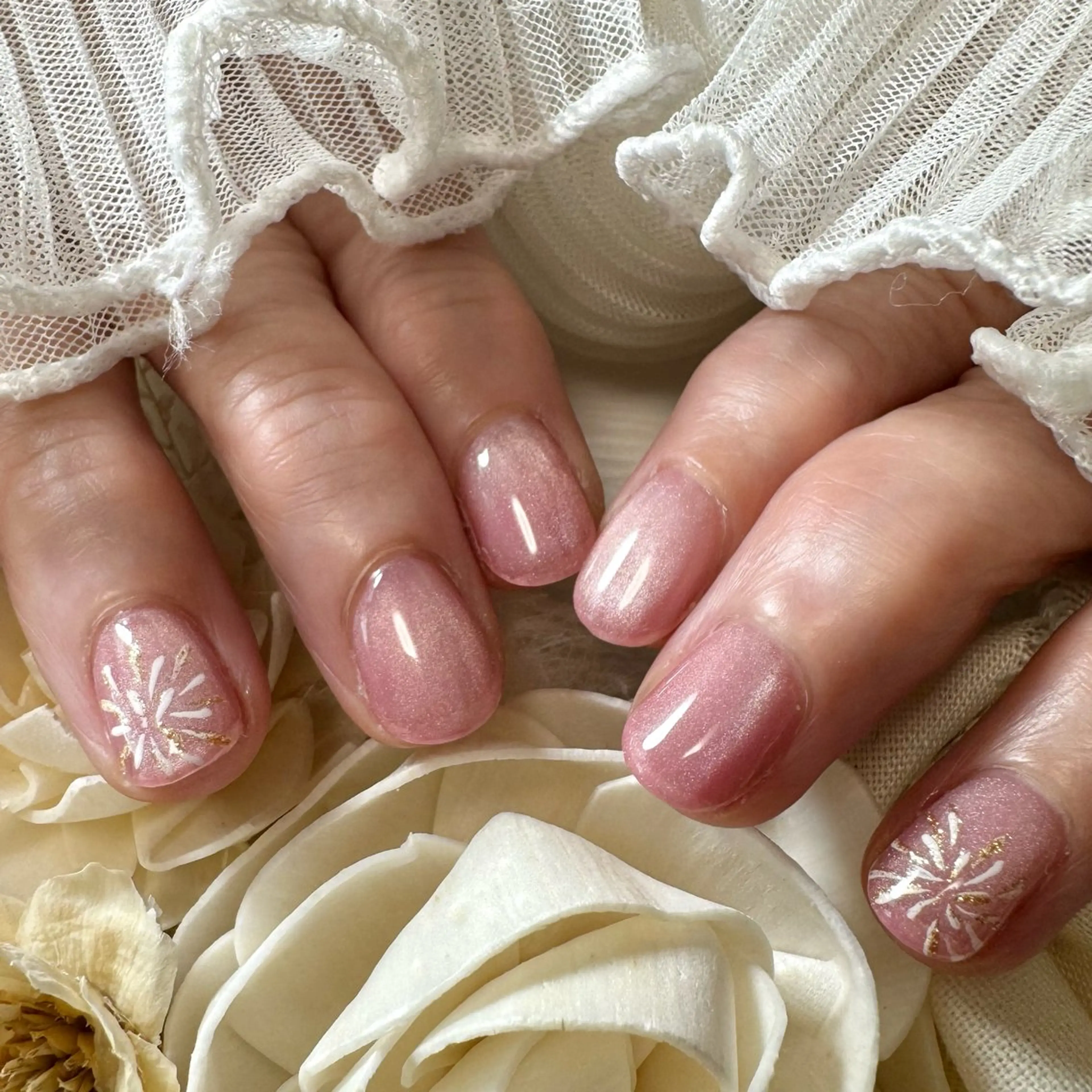 ネイル キラキラネイル マグネットネイル ハンドネイル Hana_ Rieのネイルデザイン