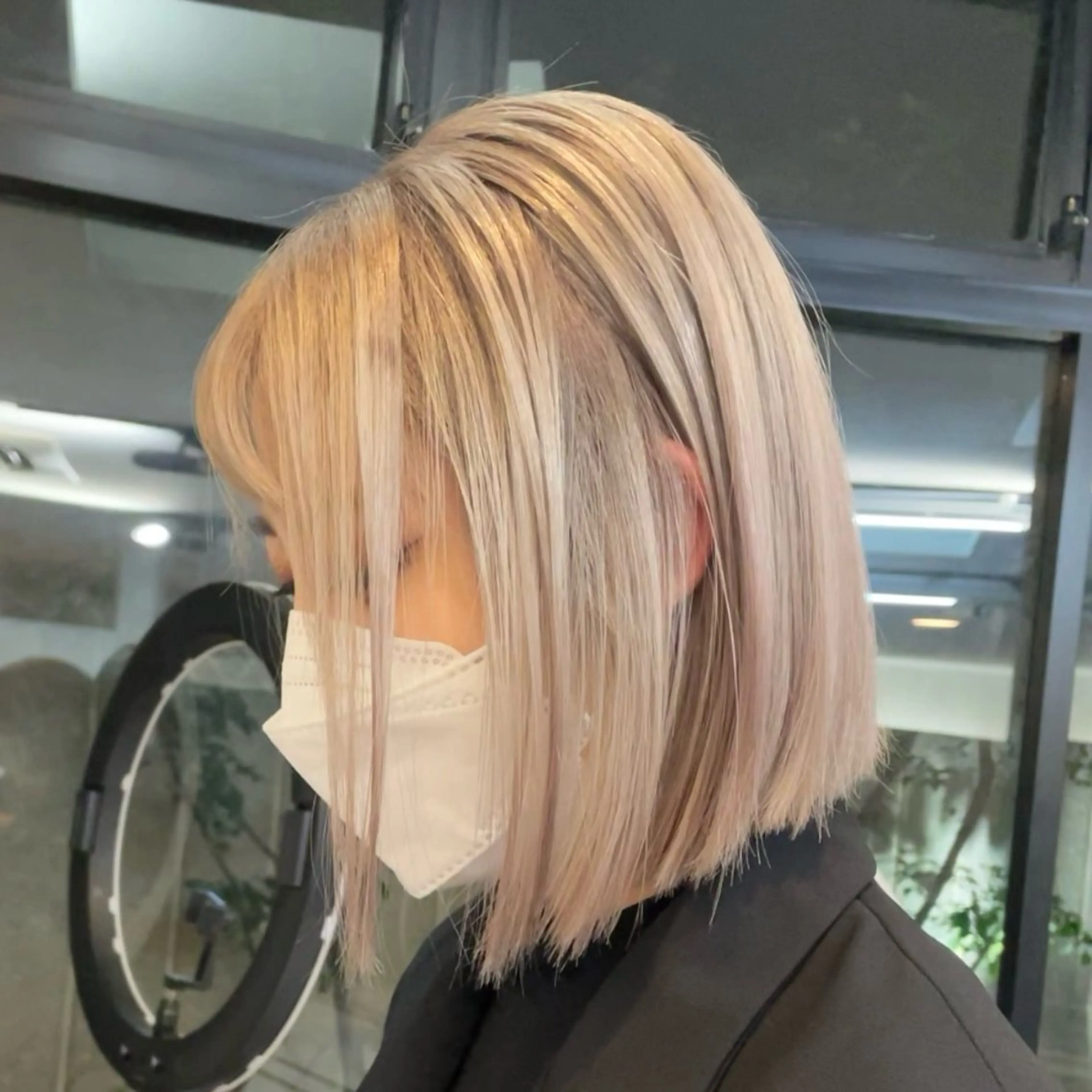 ミディアム 海外ハイトーン 🇺🇸sakiのヘアスタイル