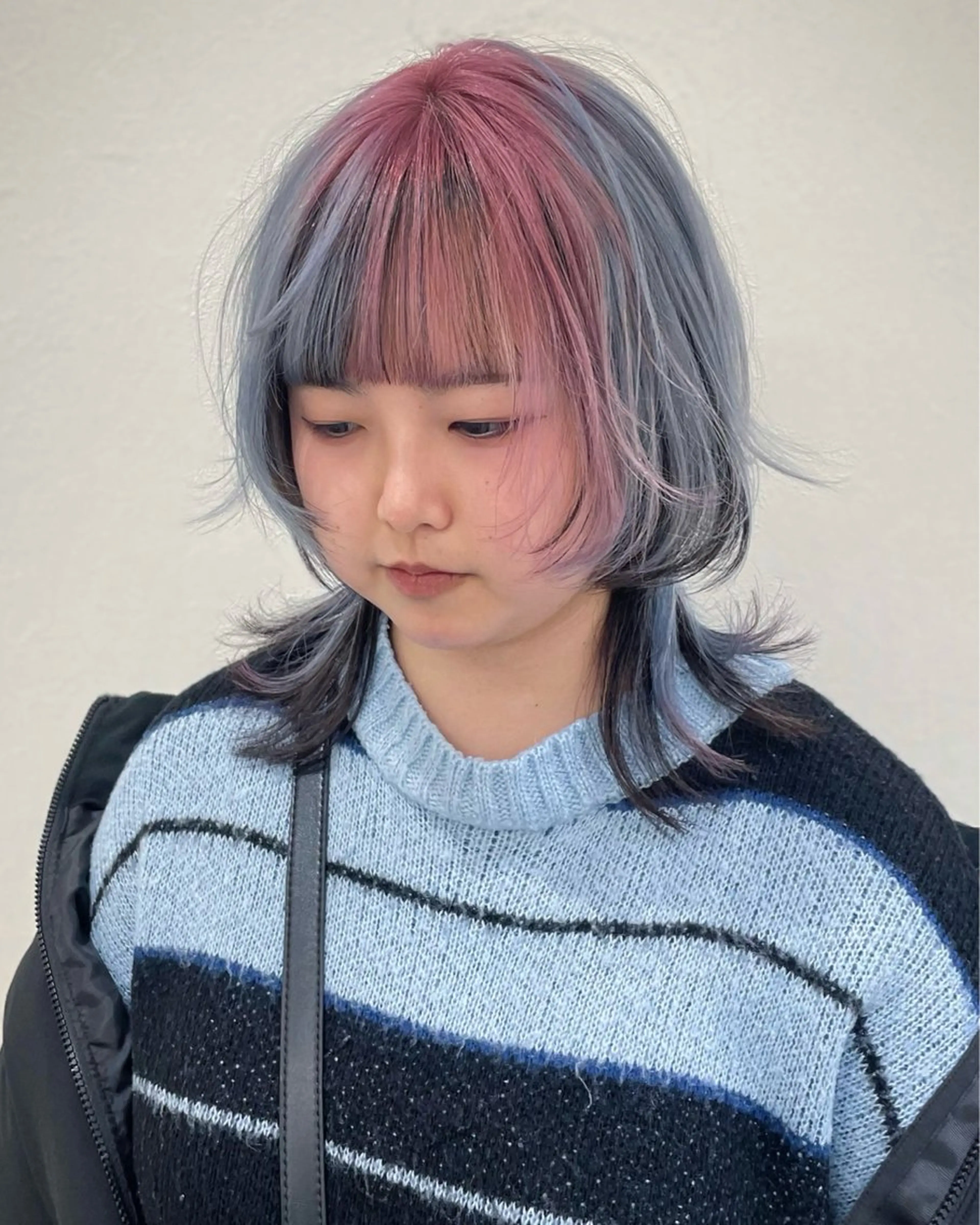 ミディアム カット ヘアカラー トリートメント ウルフカット/ボブ りなのヘアスタイル