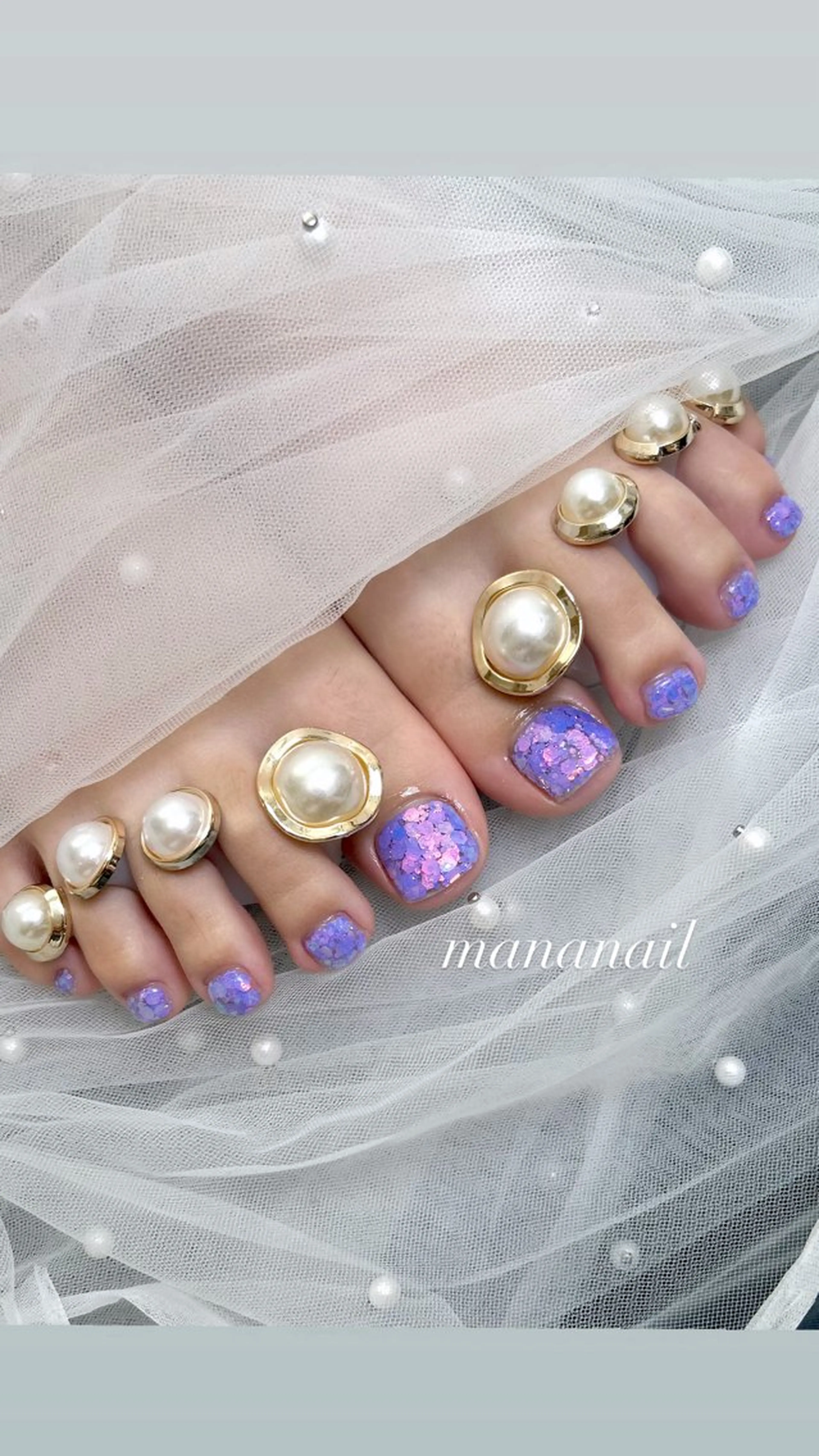 フットバス付ワンカラー・ラメグラの写真