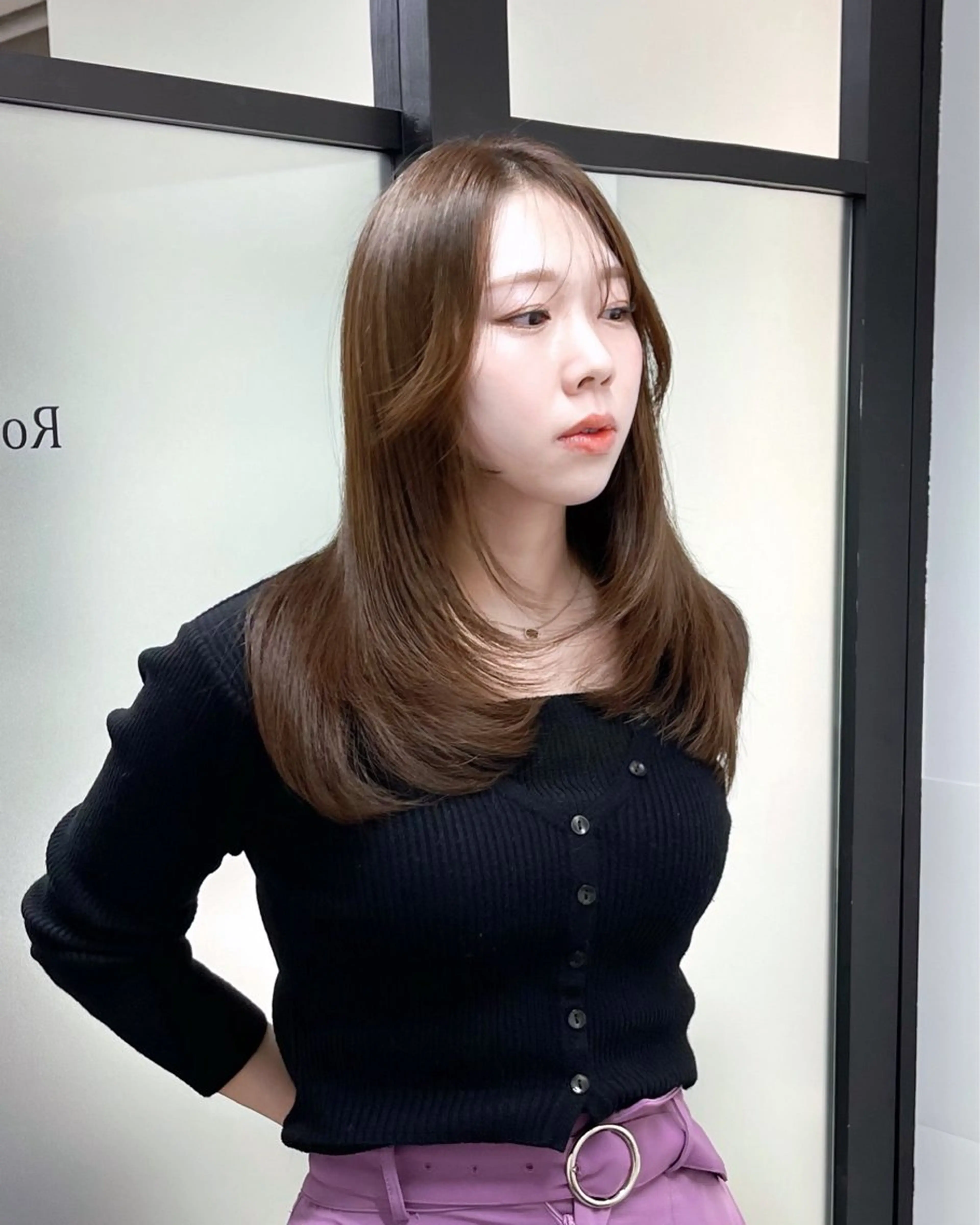 ロング 韓国風ヘア レイヤーカット カット ヘアカラー トリートメント 韓国レイヤーカット 髪質改善▫️水野有真のヘアスタイル