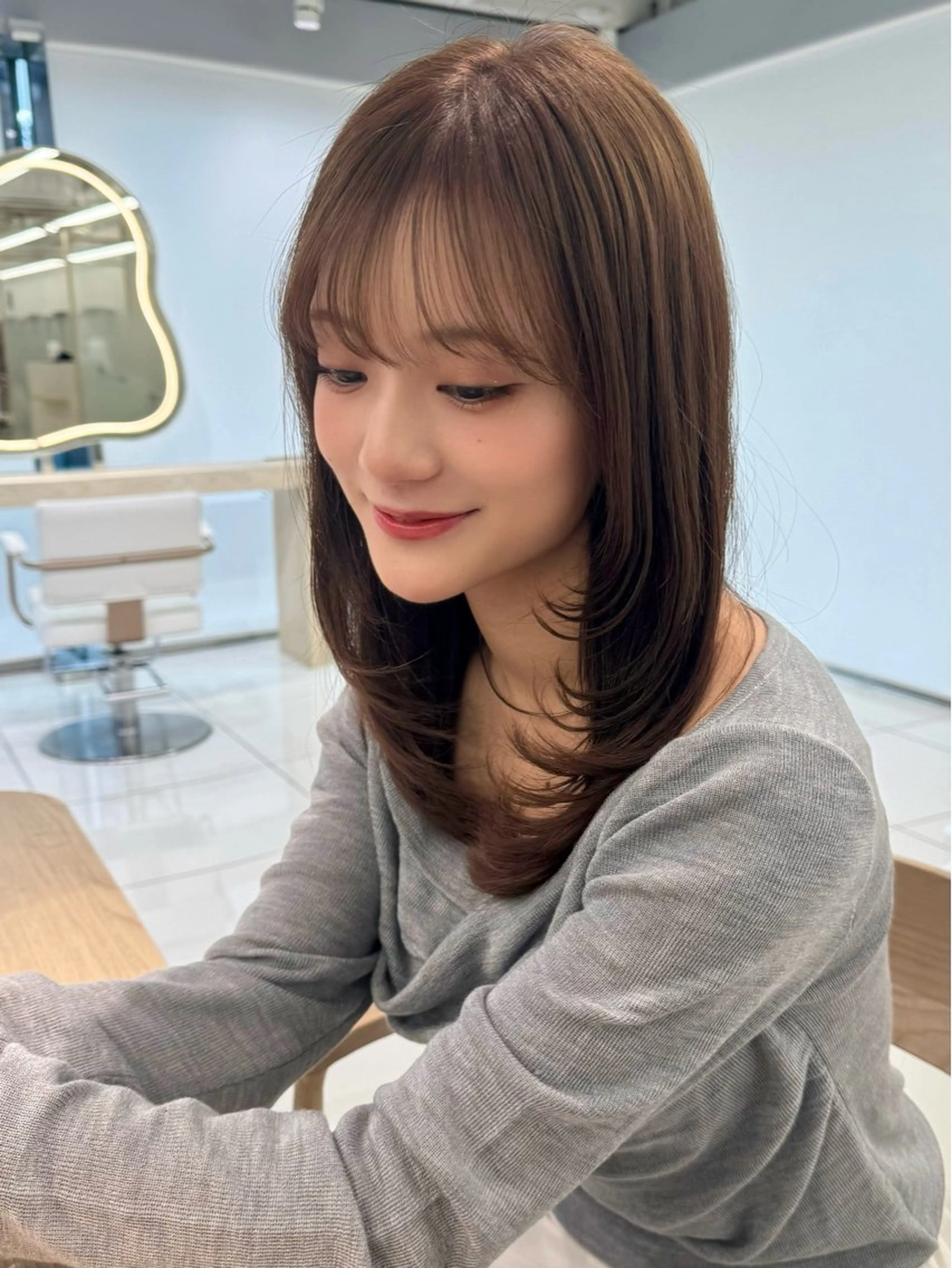 ミディアム 顔周り🇰🇷韓国 レイヤー/いづみ💞のヘアスタイル