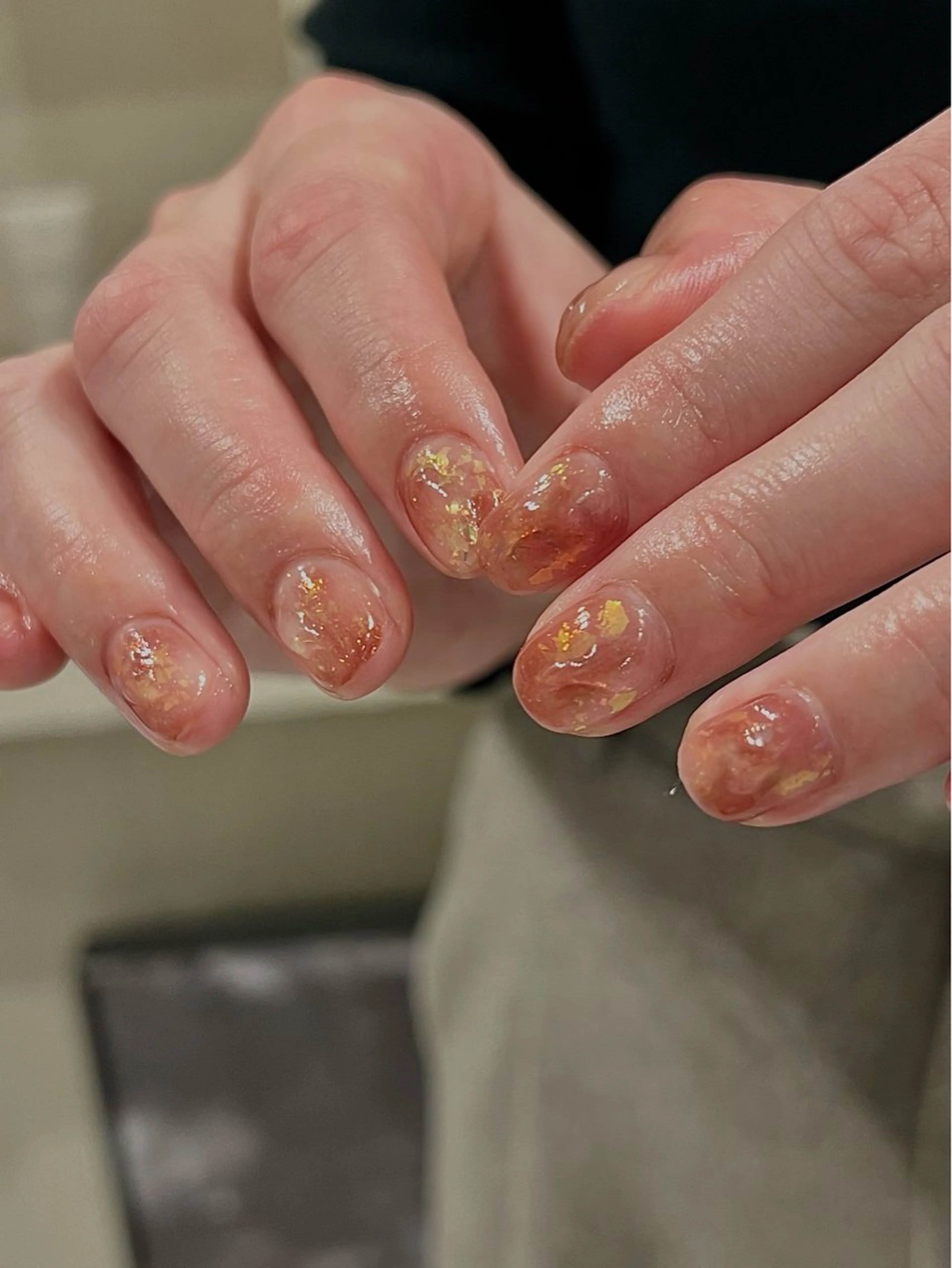 ネイル フレンチネイル ハート 氷ネイル・うるうるネイル 韓国ネイル マグネットネイル ハンドネイル Cleo中目黒店 Hinahoのネイルデザイン