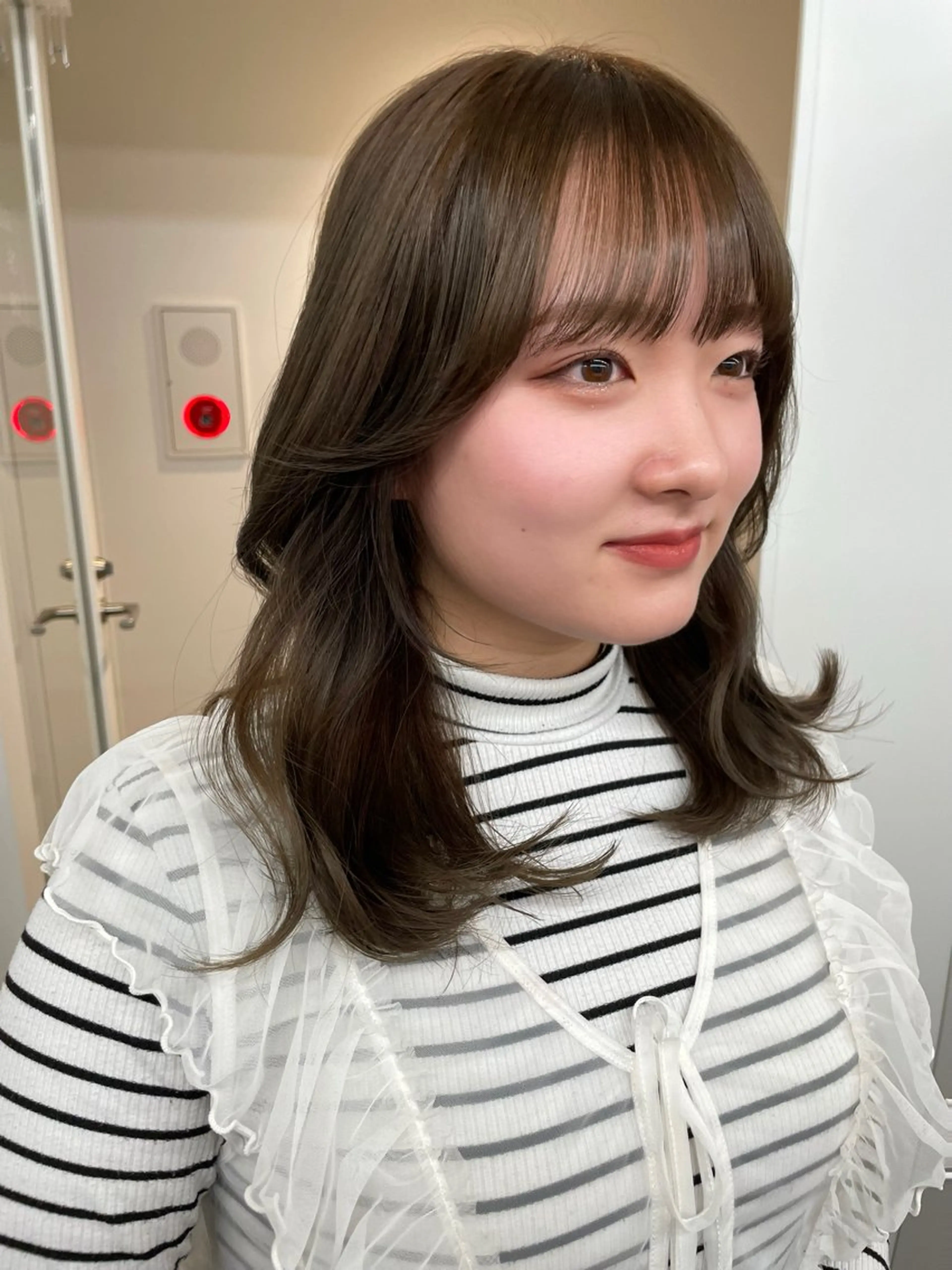 ミディアム カット トリートメント レイヤーパーマ/ ショートパーマ/横浜のヘアスタイル