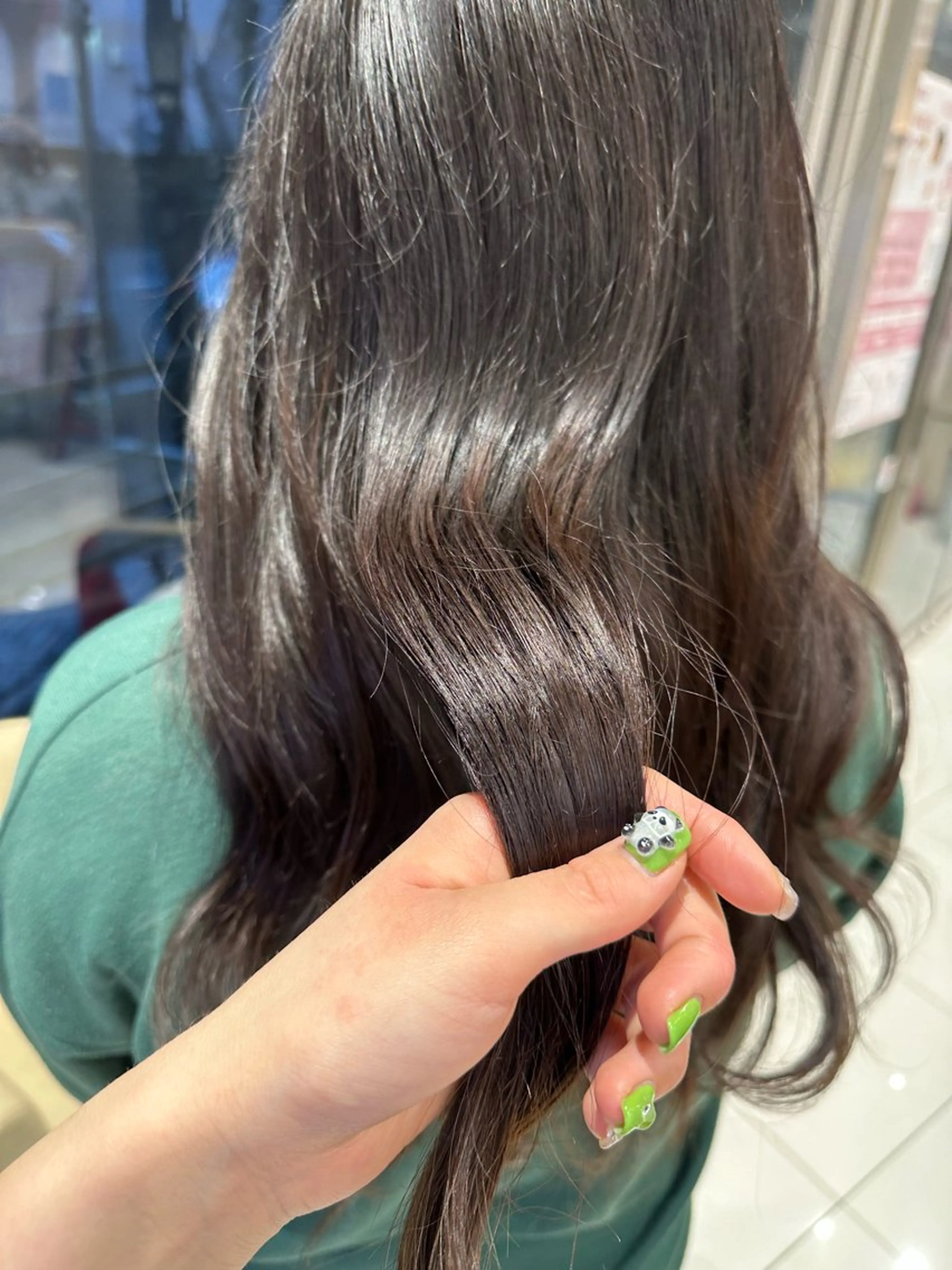 ロング カラー 透明感カラー ヘアカラー クロスパーマ/うる艶 カラー/Kurumiのヘアスタイル