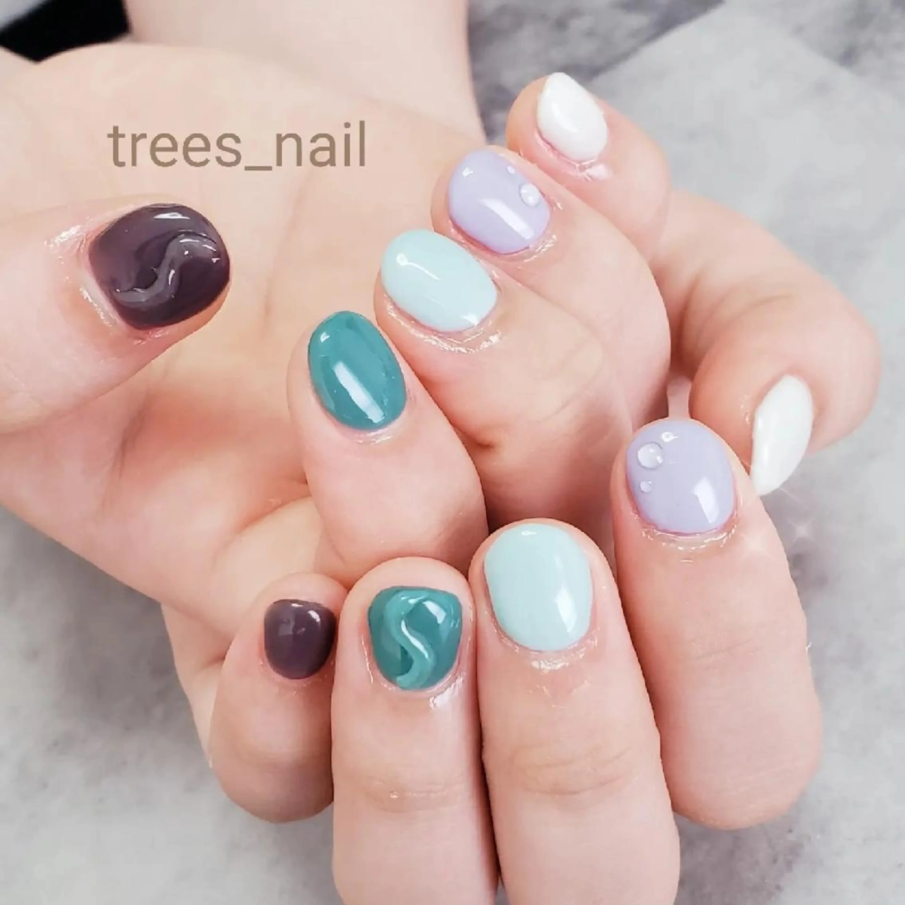 ネイル ぷっくりネイル ハンドネイル フットネイル trees_ nailのネイルデザイン
