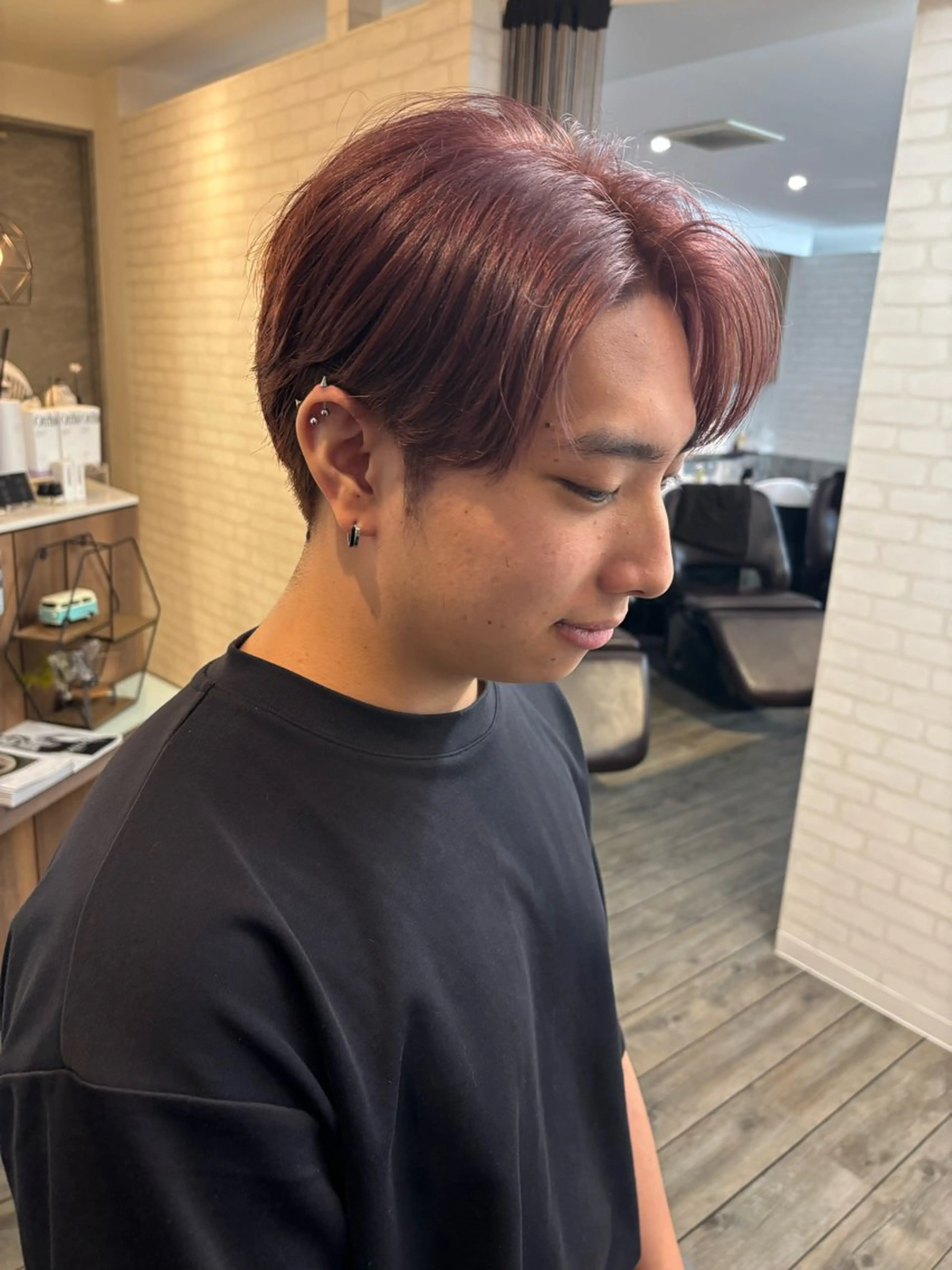 カラー メンズ ヘアカラー 透明感ブリーチカラー ／tomoyaのヘアスタイル