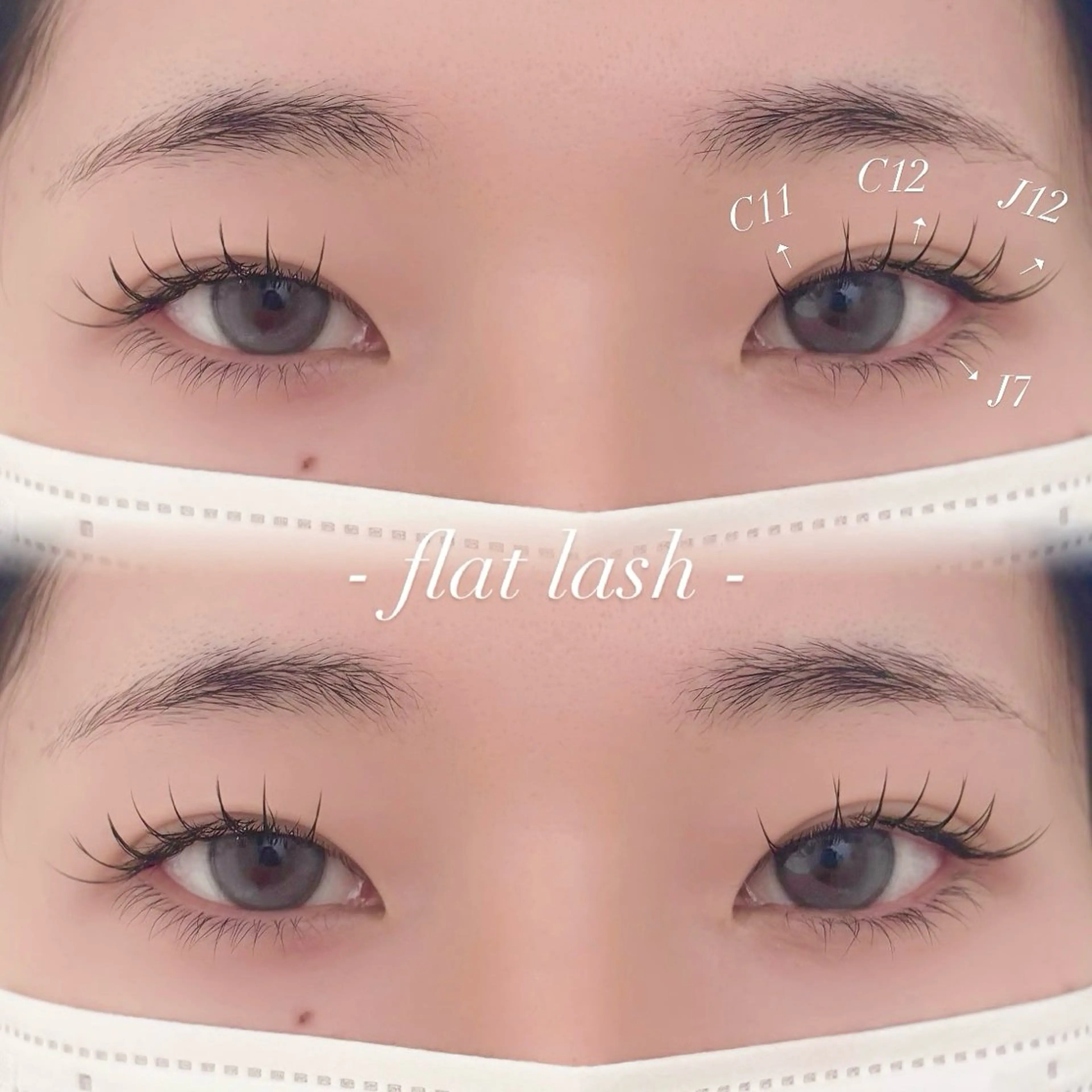 マツエク・マツパ フラットラッシュ マツエク BIANCA ໒꒱ chihiroのマツエク・マツパデザイン
