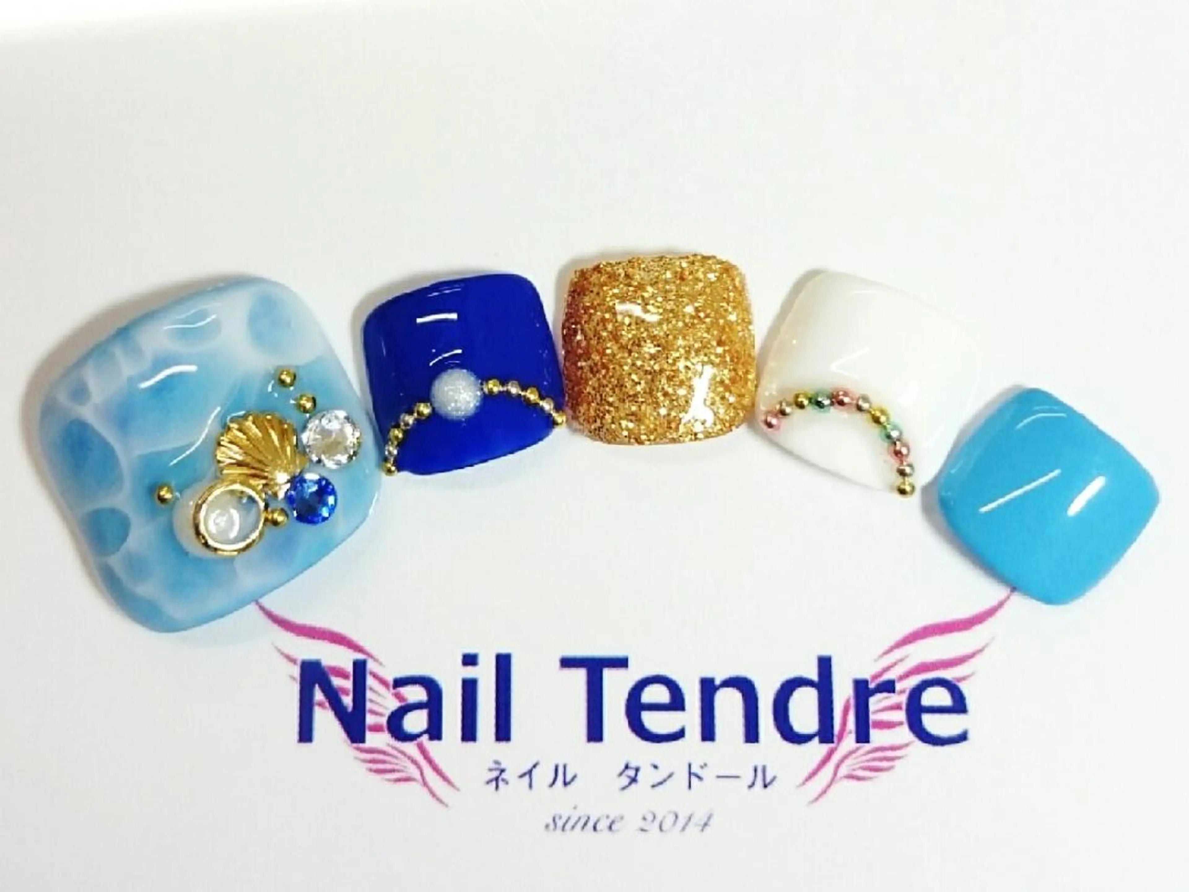 ネイル アートネイル ジェルネイル ソフトジェル ストーンネイル フットネイル Nail  Tendreのネイルデザイン