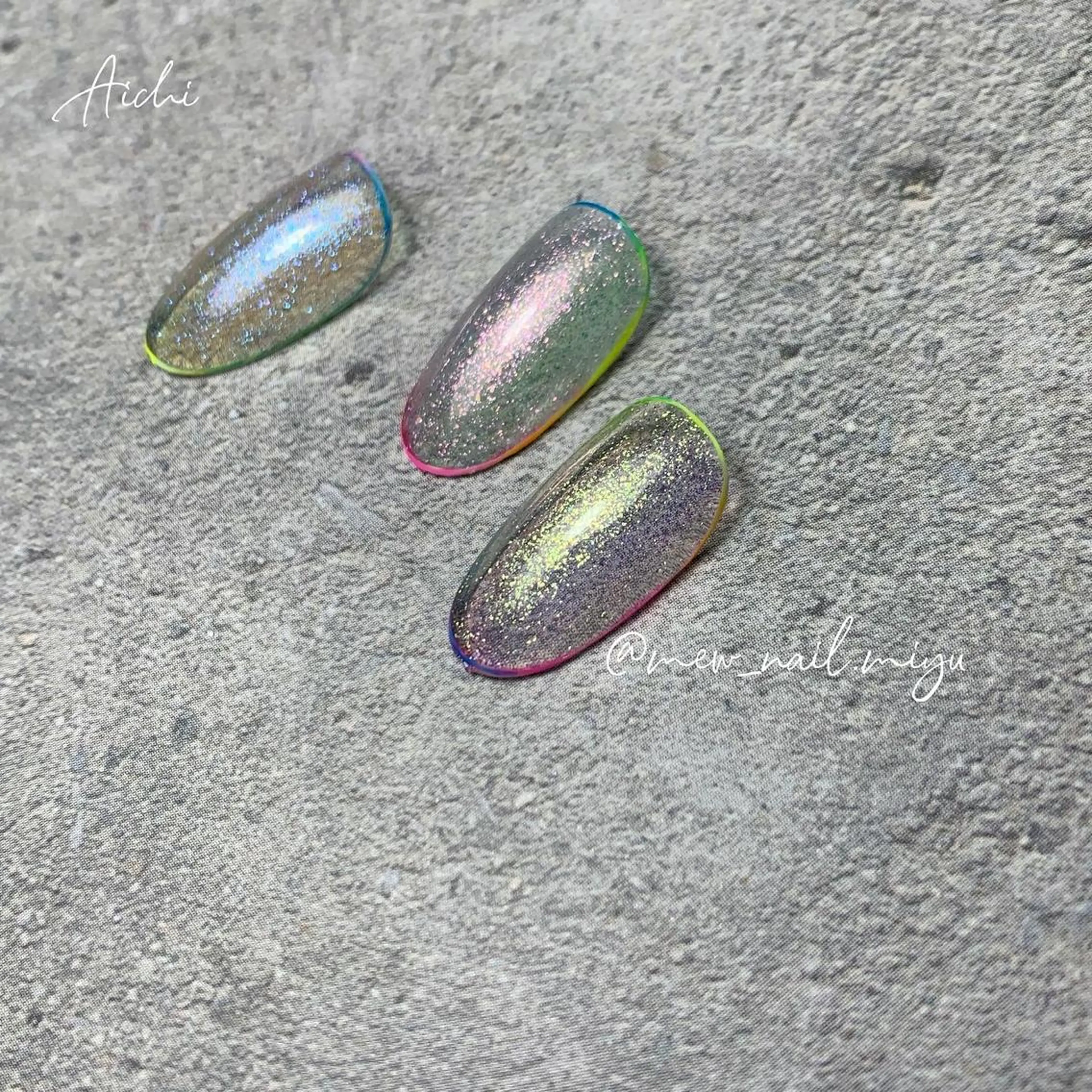 ネイル キラキラネイル ラメ(グリッター) 夏ネイル miyu ☺︎のネイルデザイン