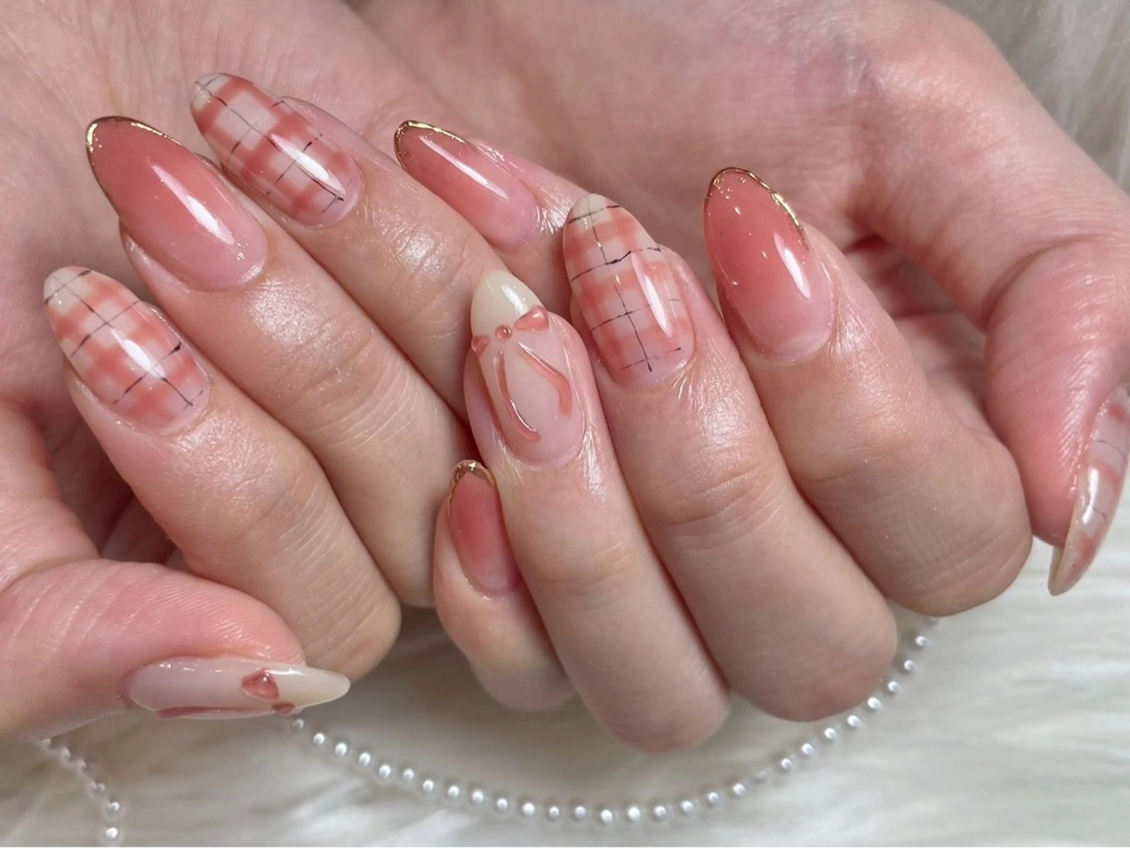 ネイル 韓国ネイル ワンホンネイル 冬ネイル ハンドネイル ゆりか ジョアアンジェ福島のネイルデザイン