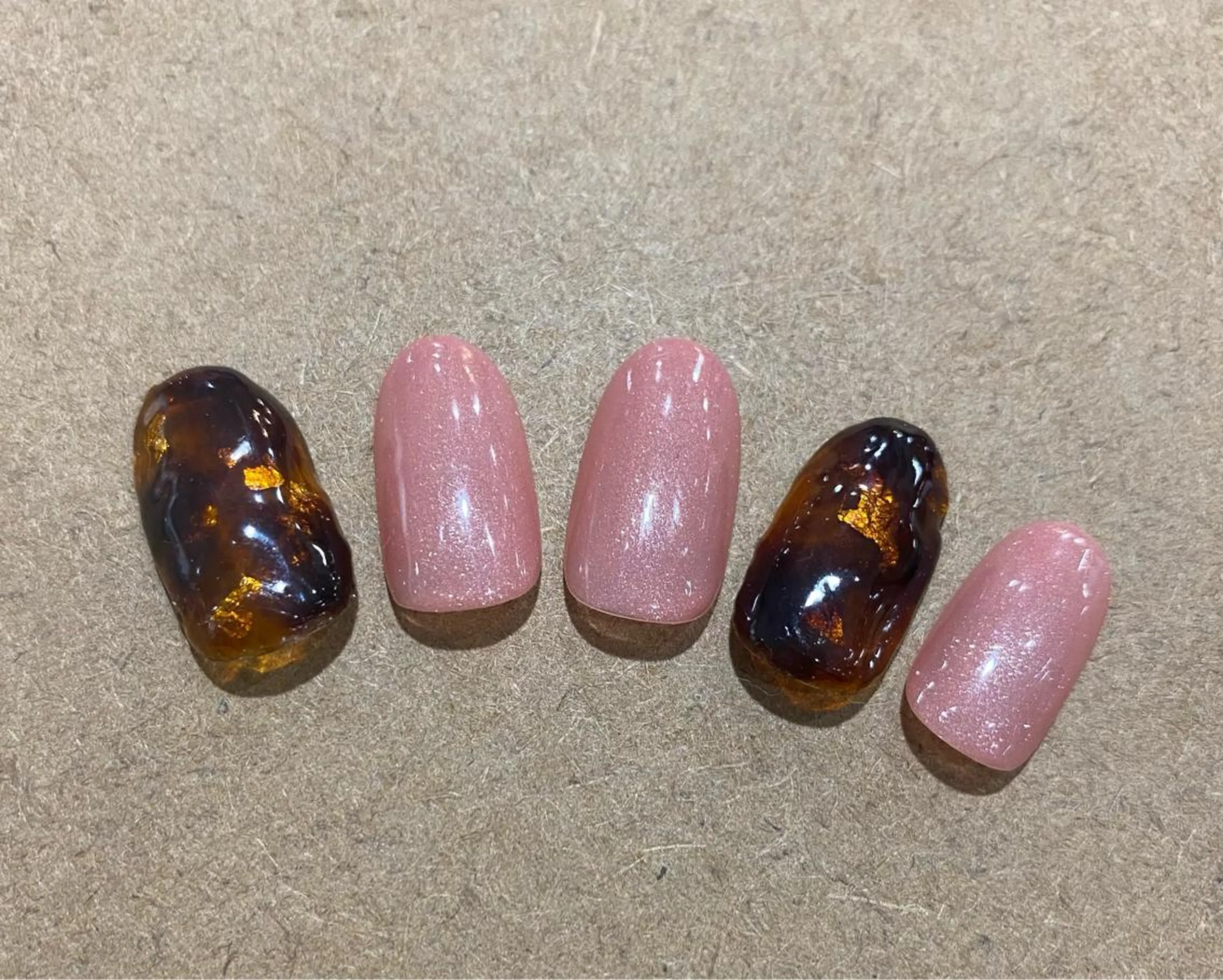 ネイル べっ甲ネイル ワンカラーネイル Bianca 美浜店 masuのネイルデザイン