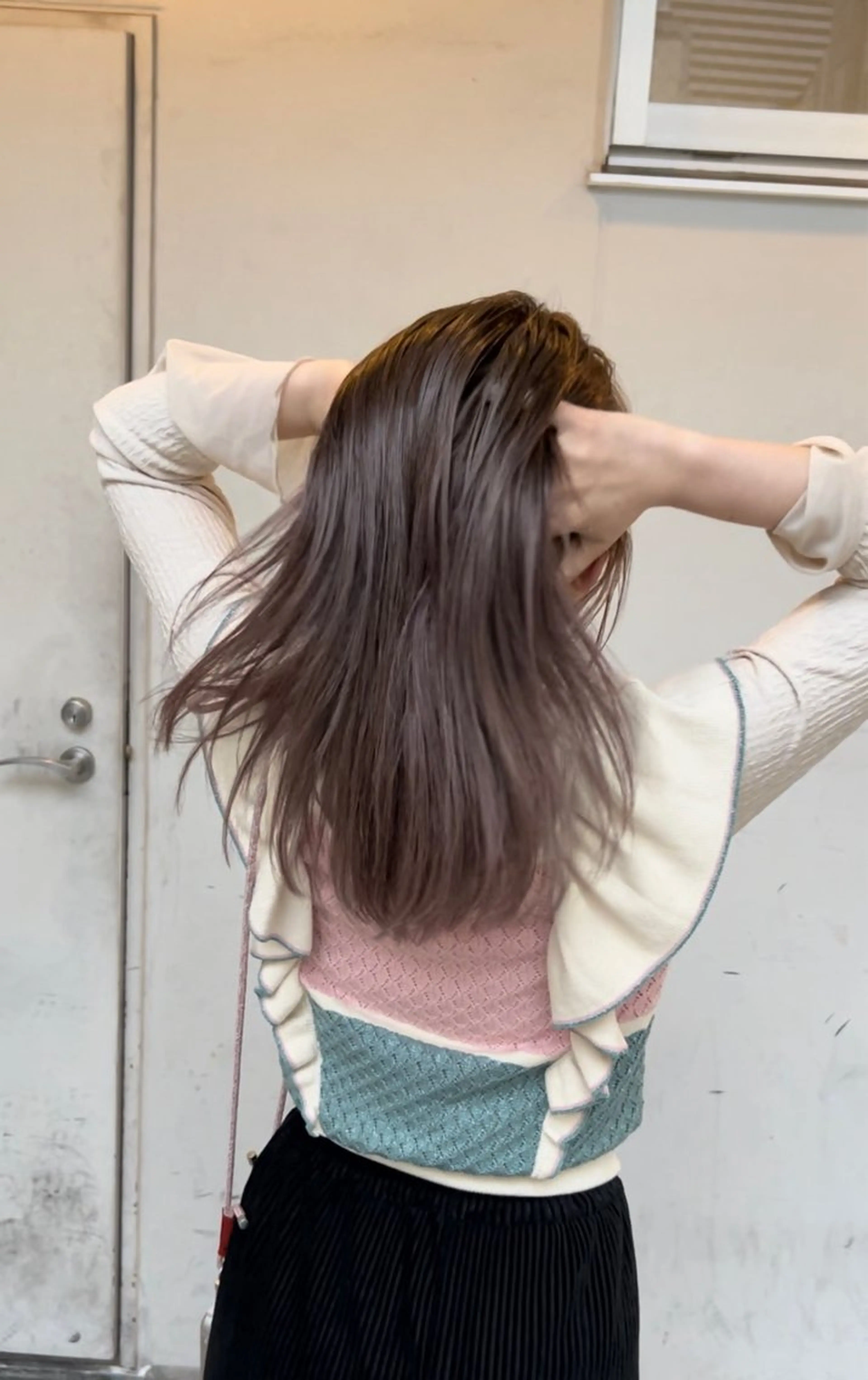 ミディアム カラー ベージュカラー カット ヘアカラー トリートメント いなみね はるきのヘアスタイル
