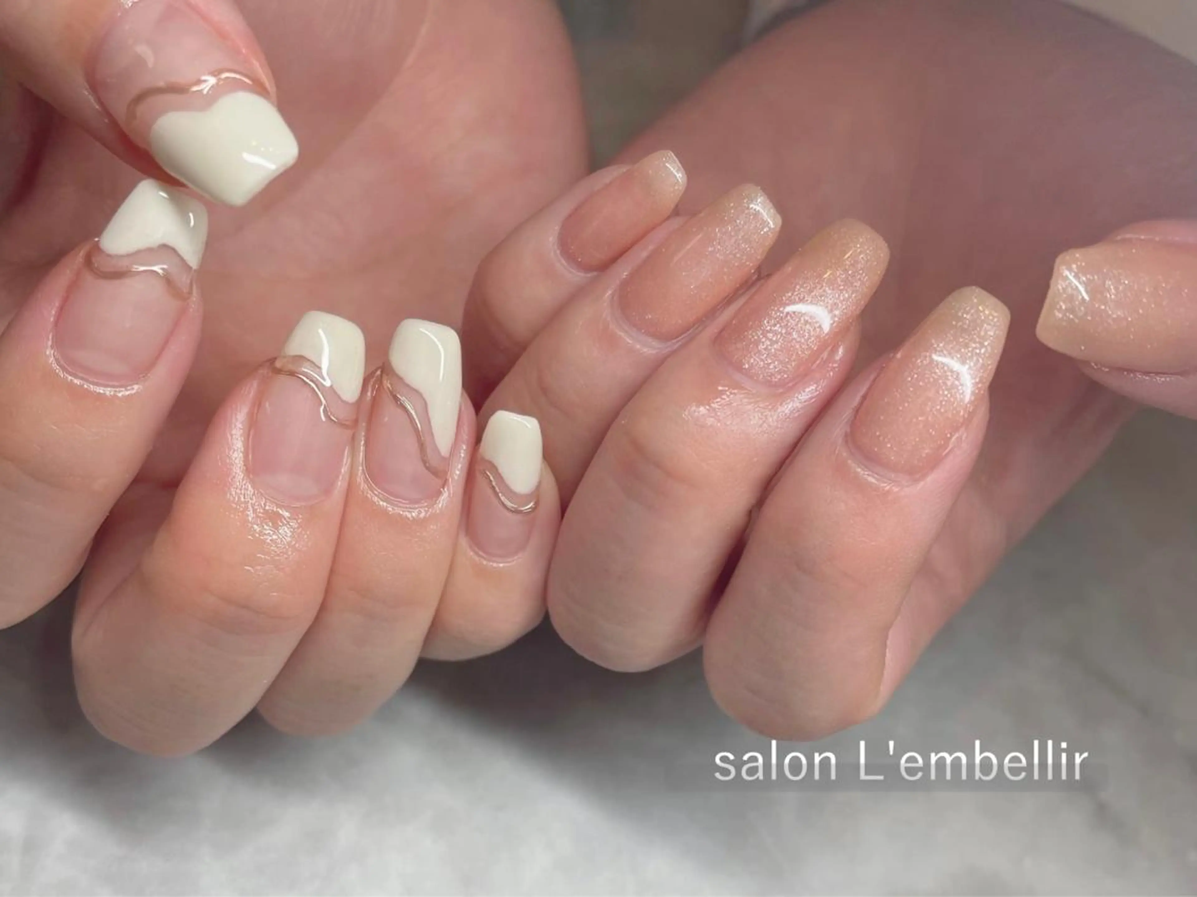 ネイル フレンチネイル salon L'embellirのネイルデザイン