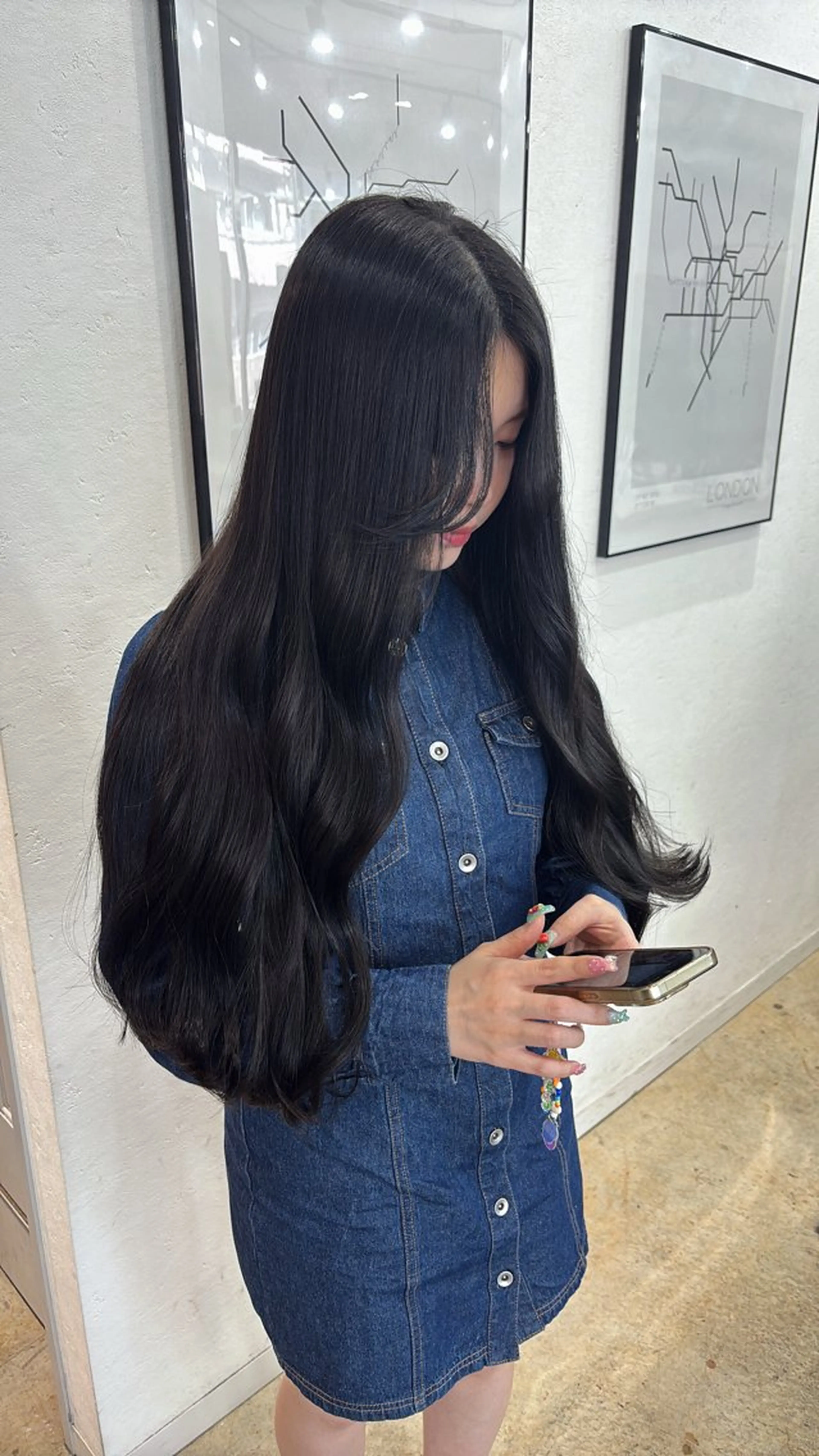 ロング カラー カット ヘアカラー トリートメント 🪽髪質改善ストレー ト🤍美羽🤍のヘアスタイル