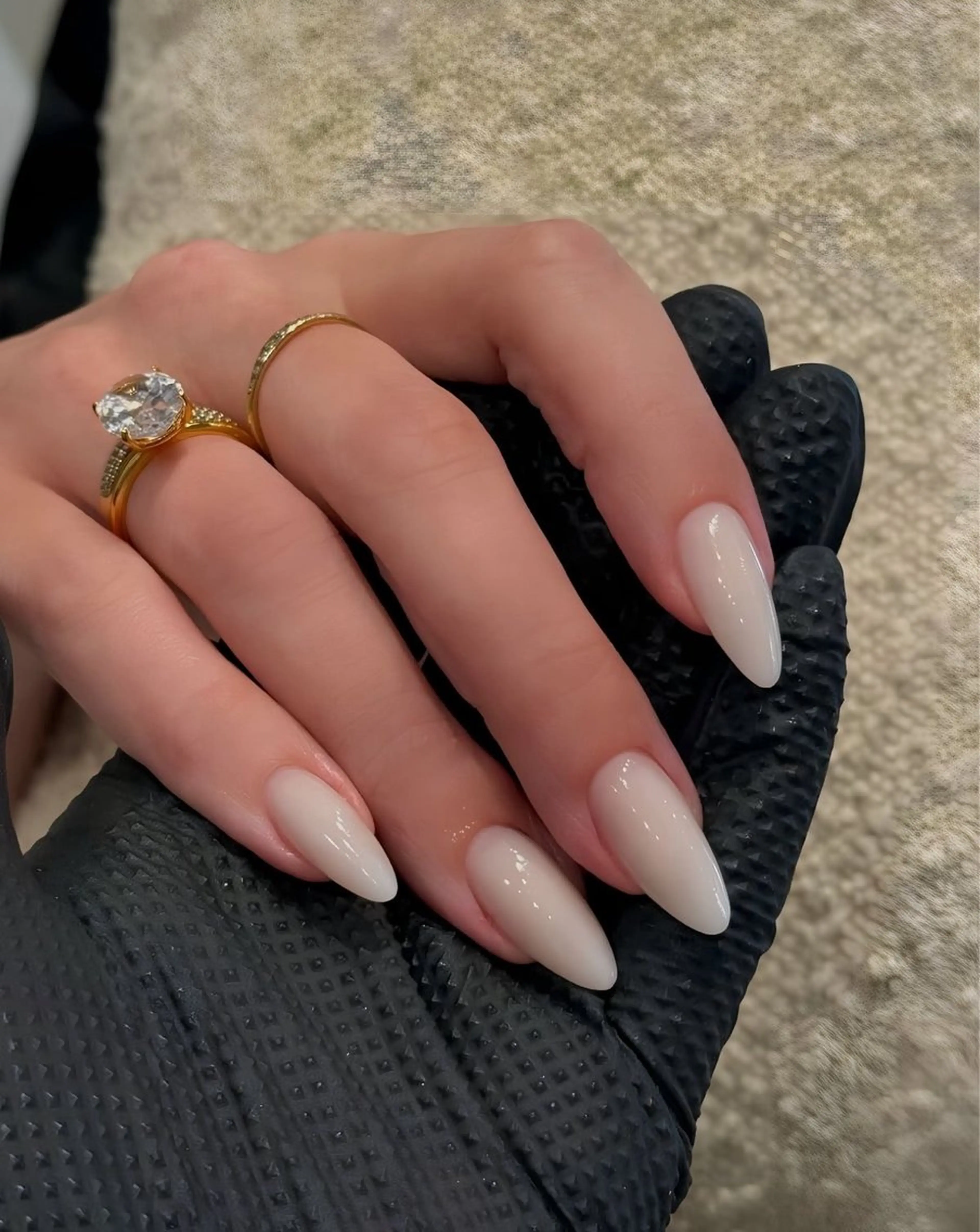 ネイル フレンチネイル キラキラネイル 韓国ネイル シンプルネイル ワンホンネイル ハンドネイル MEI Nailのネイルデザイン