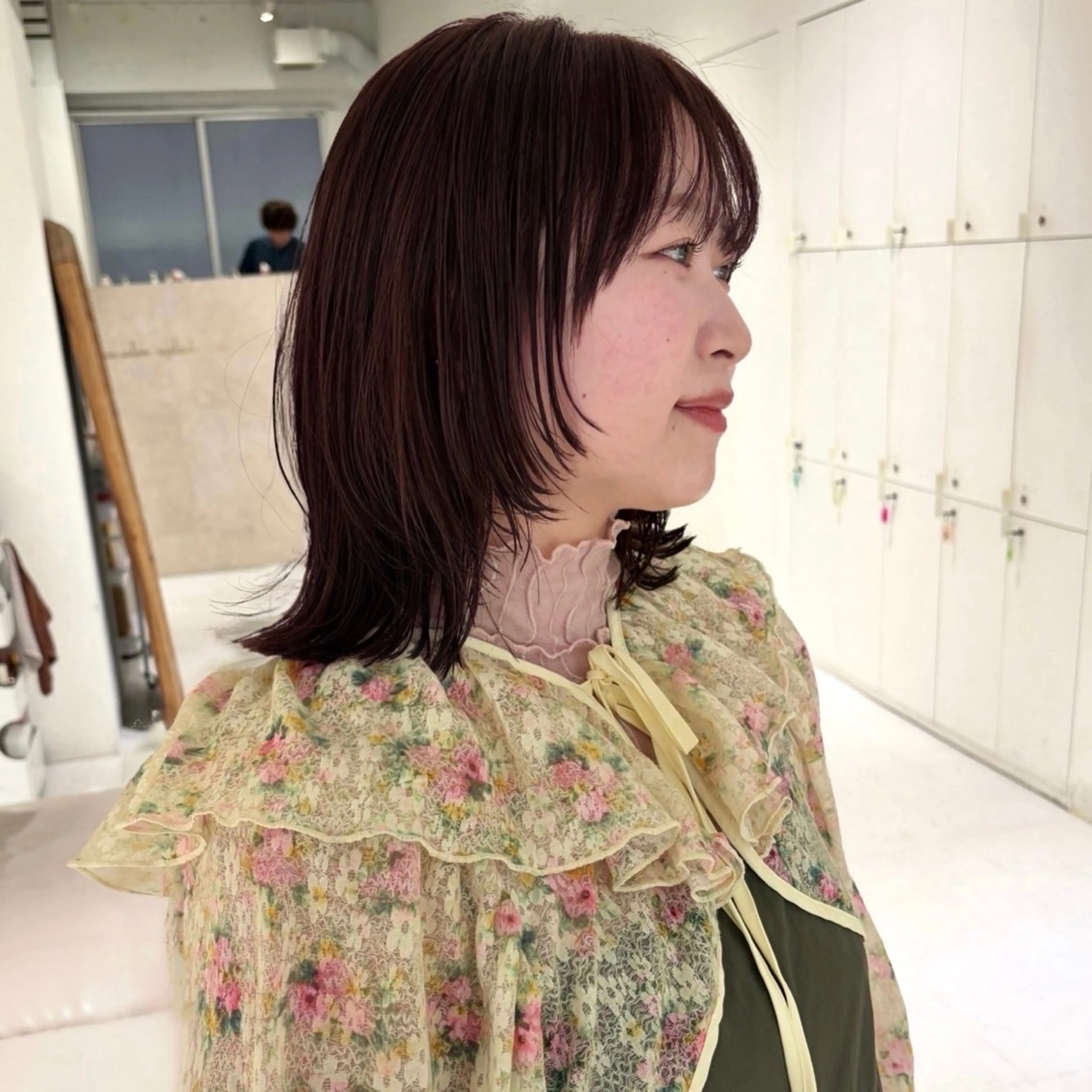 ミディアム カット ヘアカラー トリートメント haruko🎀 レイヤーカットのヘアスタイル