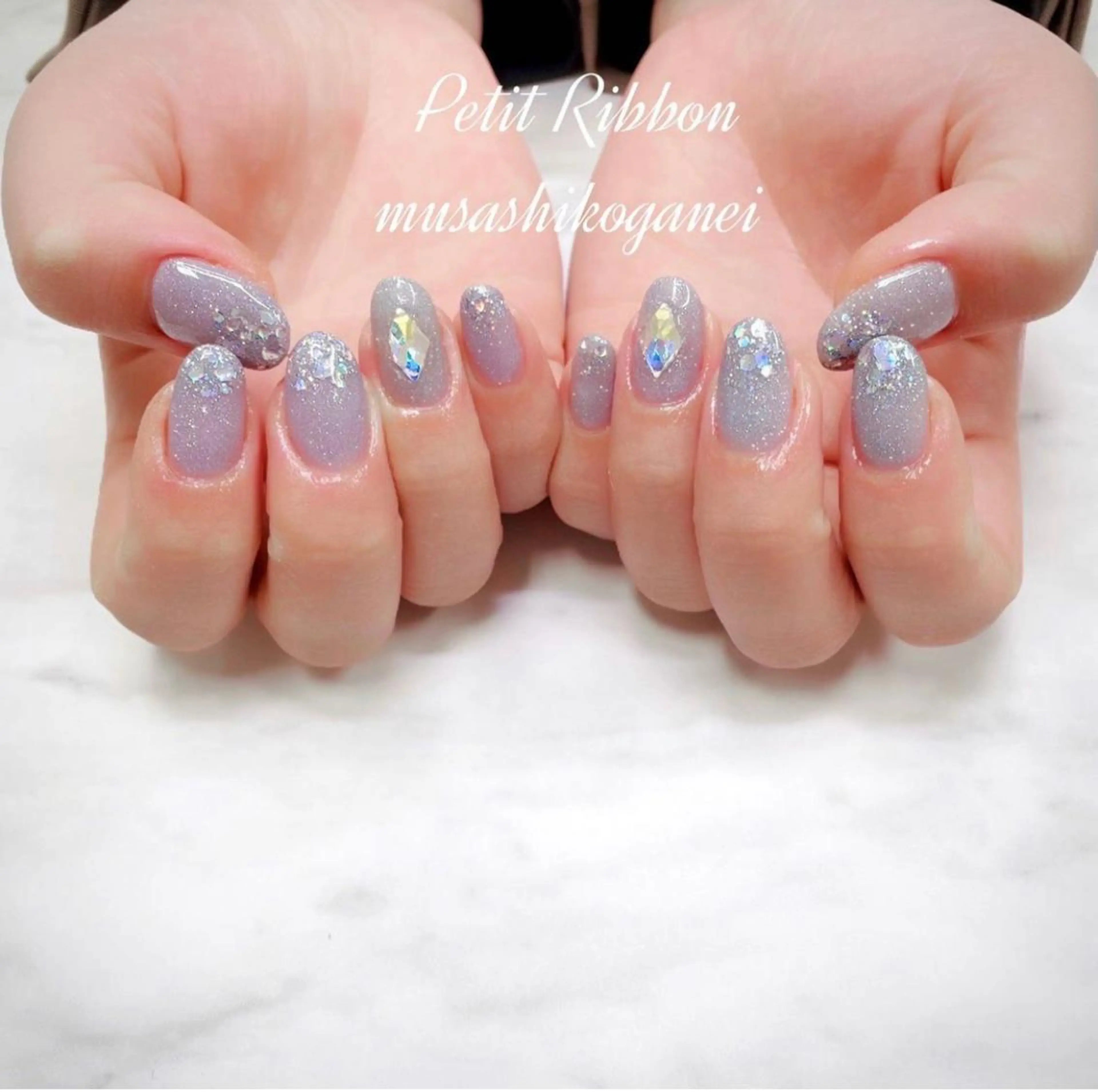 ネイル ハンドネイル ネイルPetit Ribbonのネイルデザイン