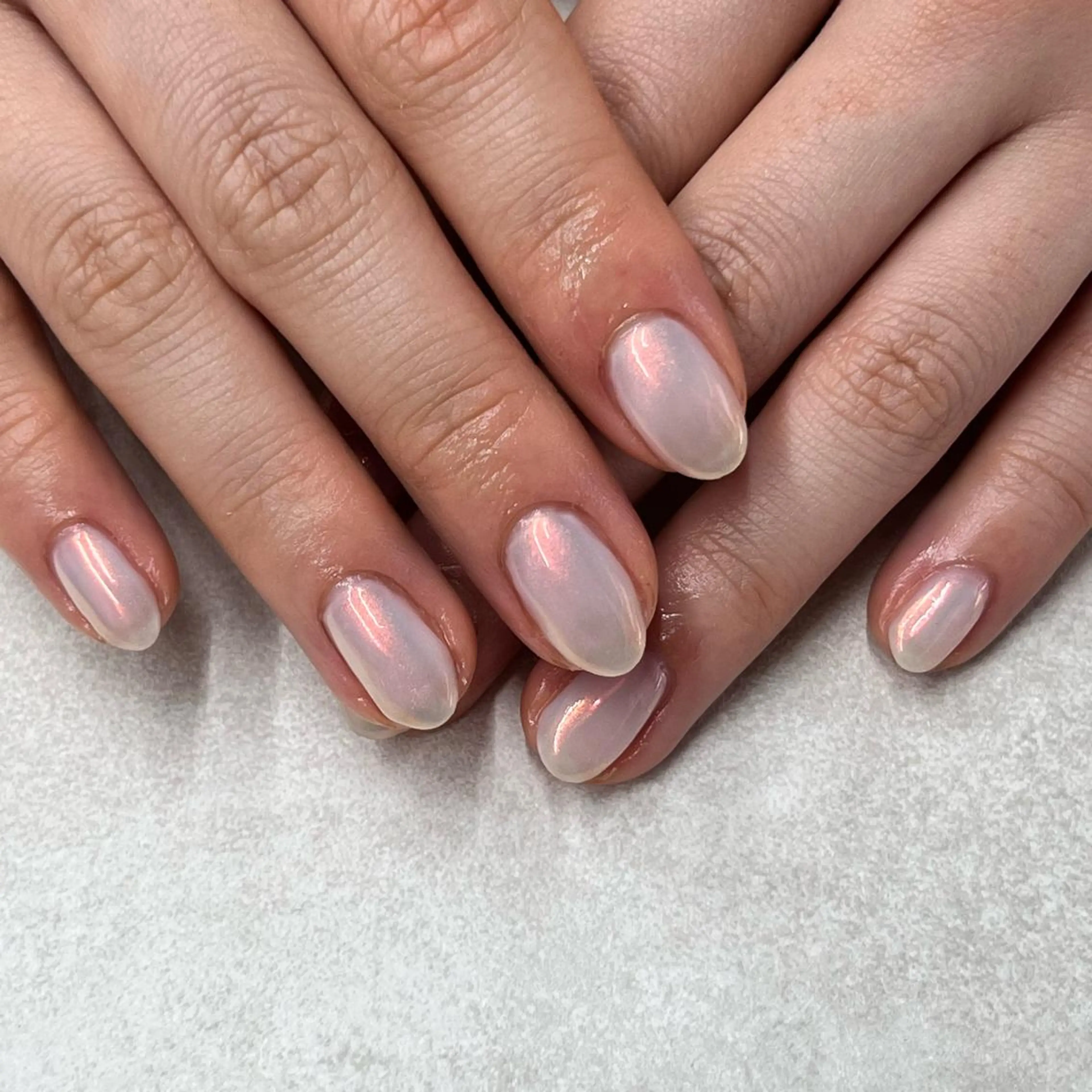 ネイル オーロラネイル オレンジ Nail Sant Esperanza by SALON DE やす所属・Sant Esperanzaのネイルデザイン