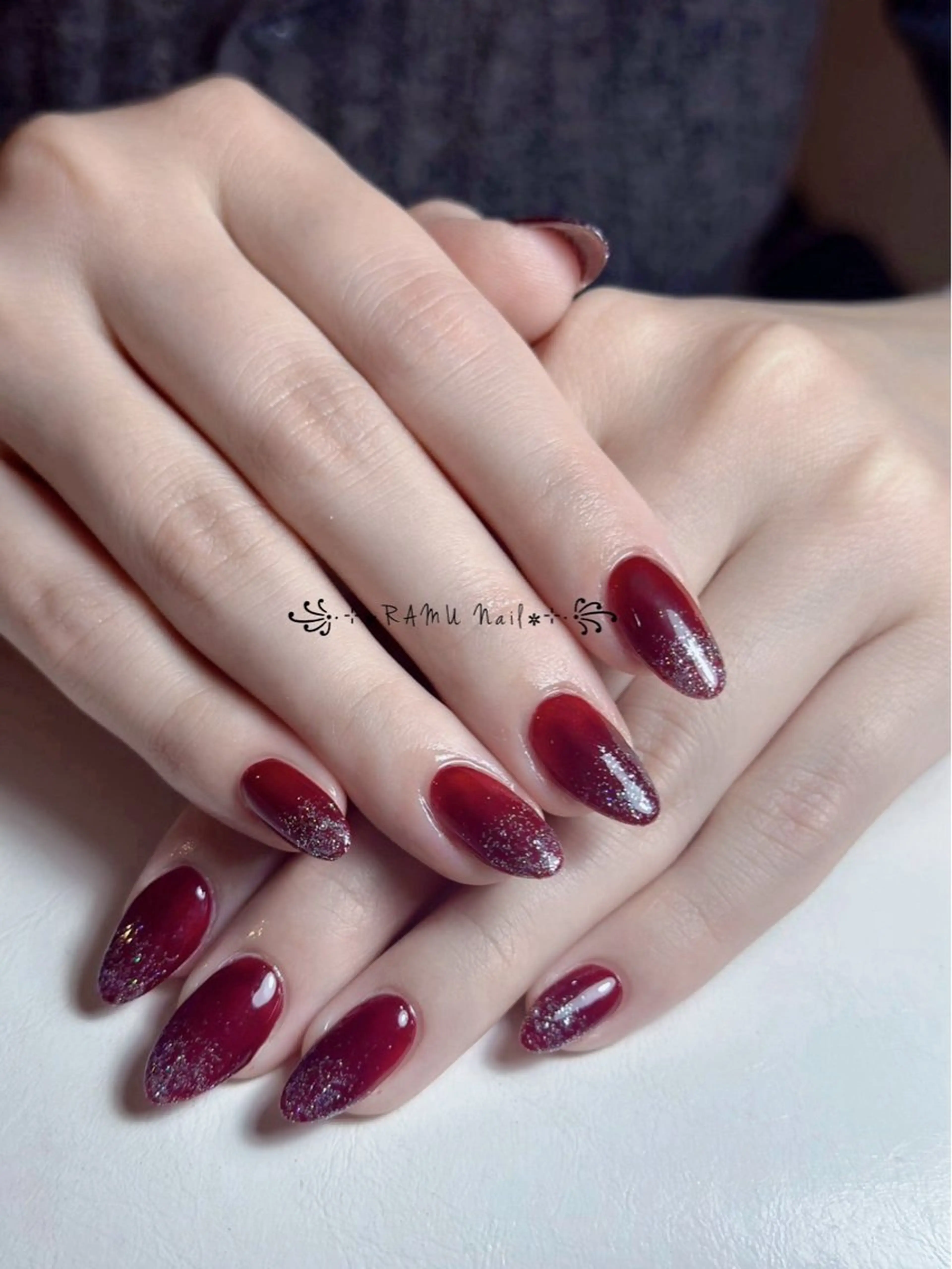 ネイル キラキラネイル マグネットネイル ミラーネイル ピンク 春ネイル ハンドネイル RAMU Nail 恵比寿店のネイルデザイン