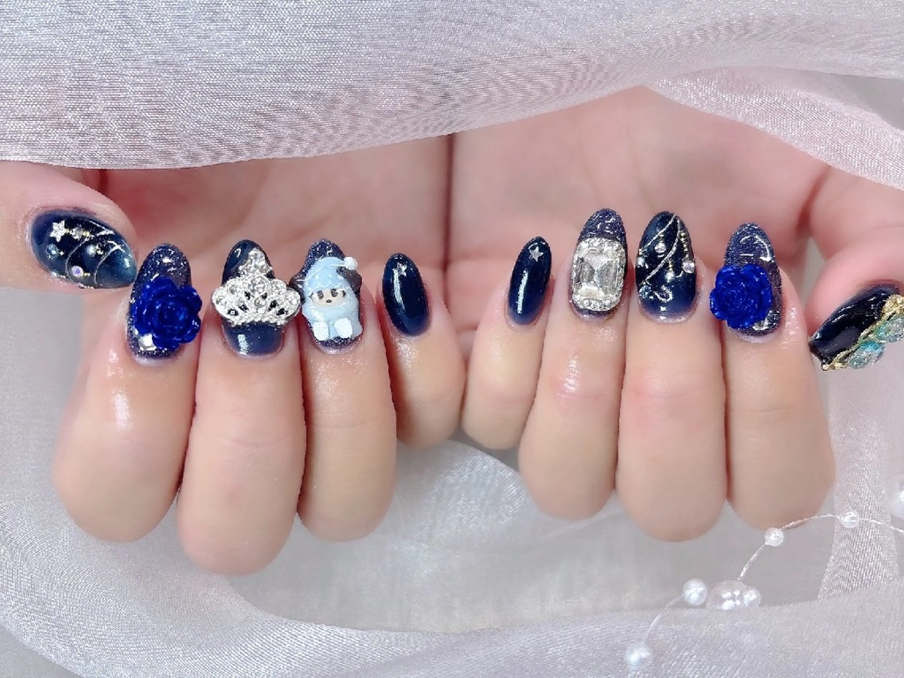 ネイル チークネイル 長さ出し フラッシュネイル フレンチネイル ジェルネイル Chouette Nailのネイルデザイン