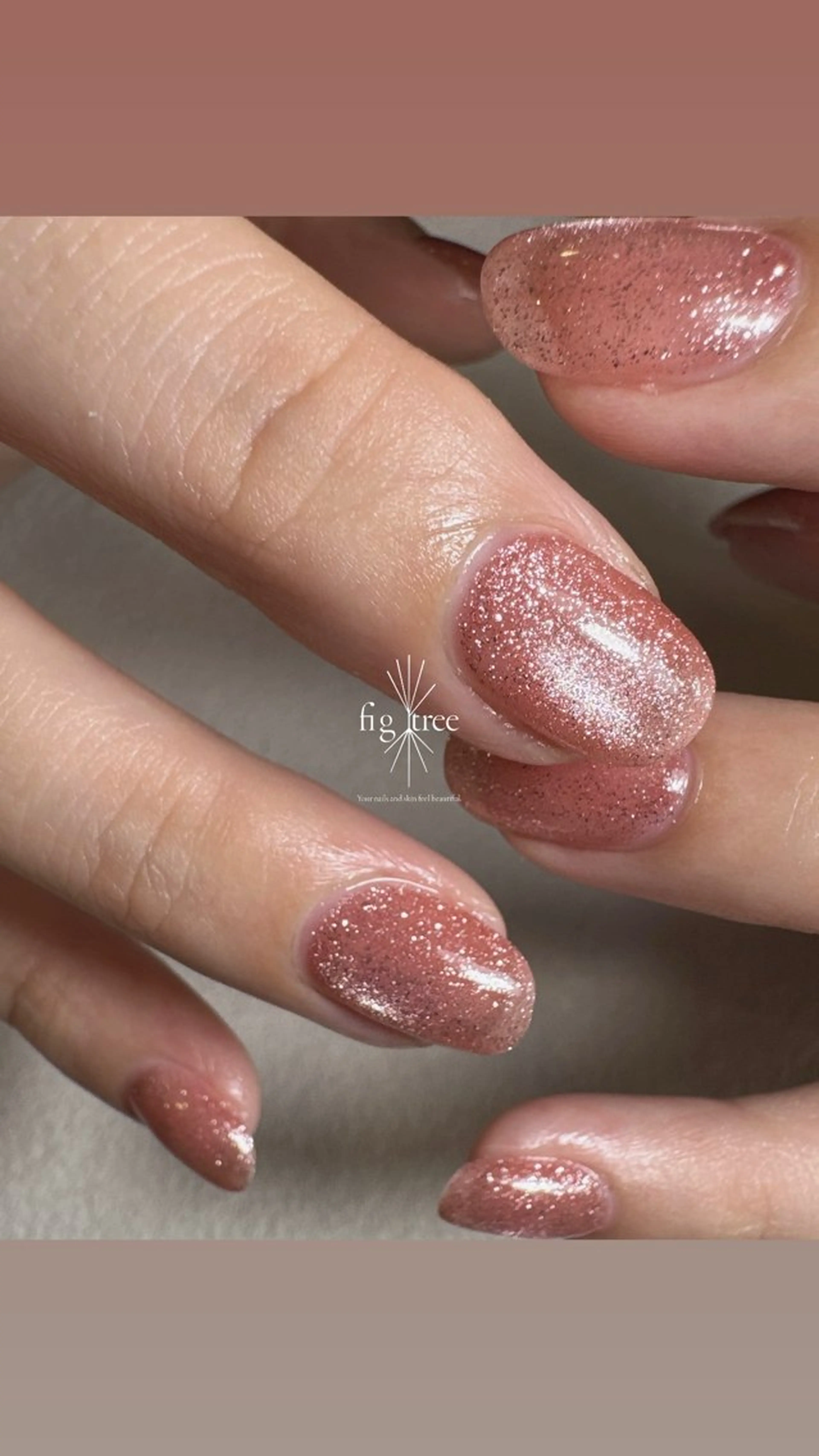 ネイル マグネットネイル ワンカラーネイル fig tree所属・fig  tree 地爪育成モニターのネイルデザイン