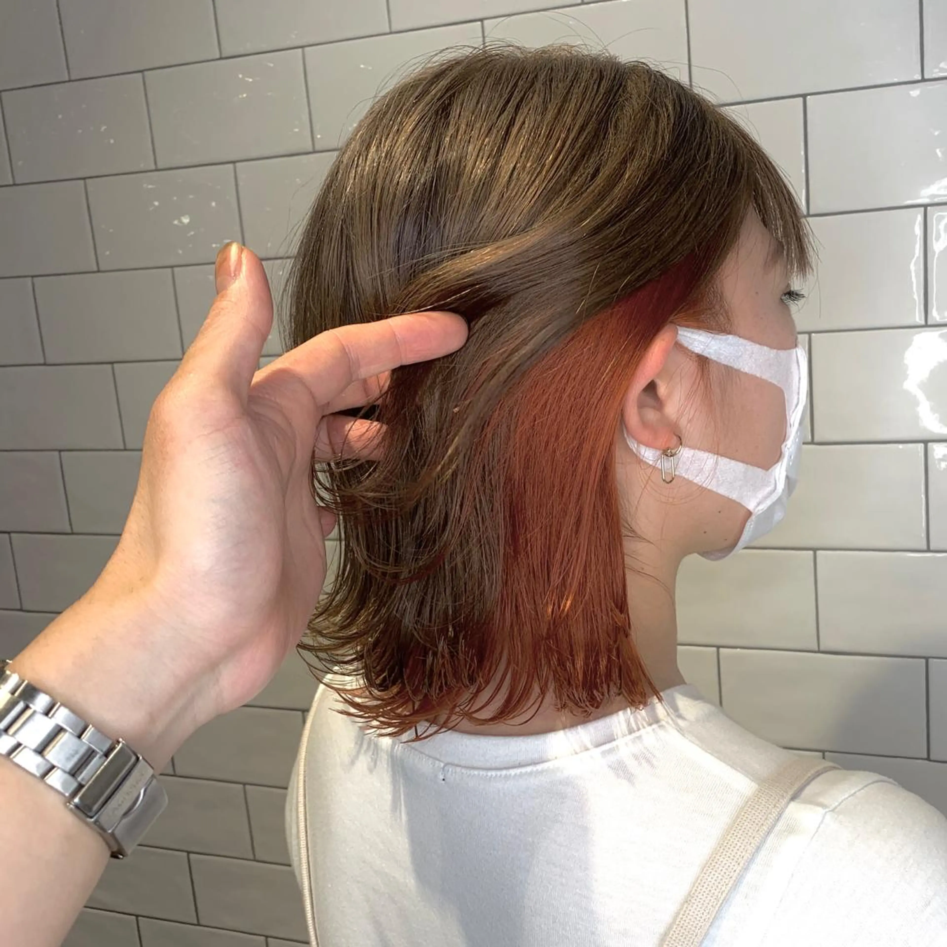 ミディアム カラー ヘアカラー 原山 直人のヘアスタイル