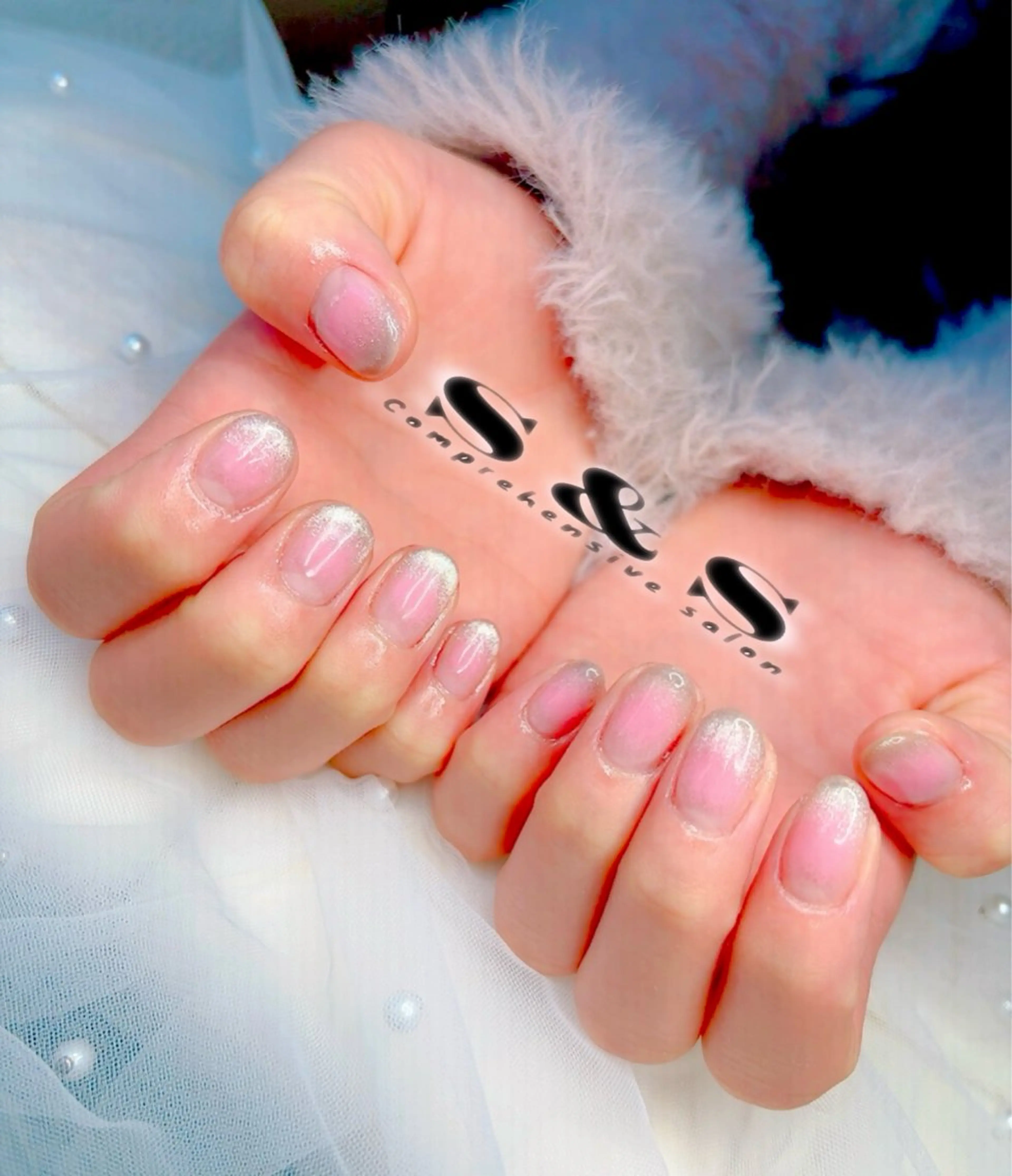 ネイル チークネイル 長さ出し フレンチネイル マグネットネイル マグネットフレンチ S&S 村田小百合のネイルデザイン