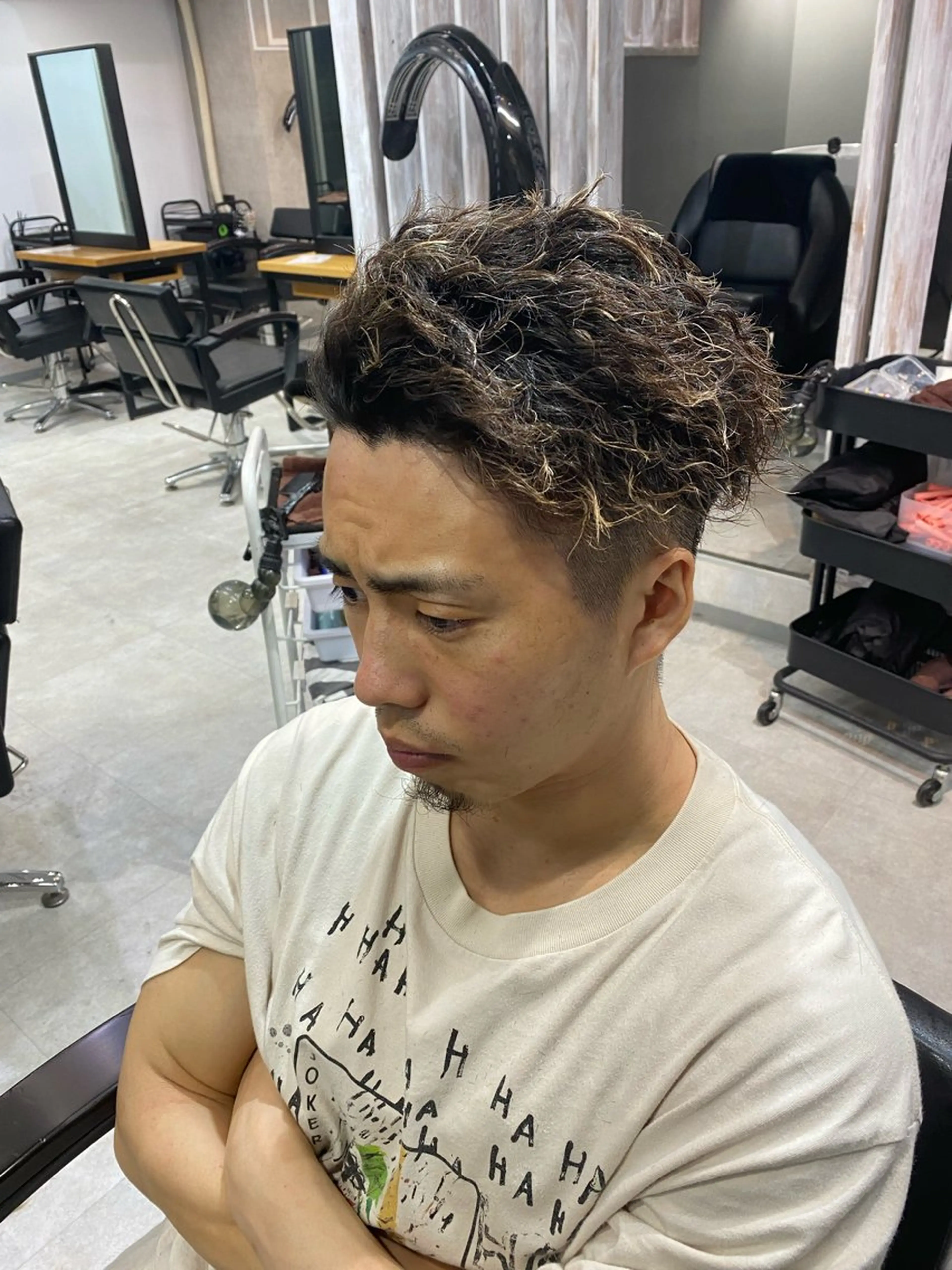 ショート カラー パーマ メンズ メンズパーマ カット パーマ 🐉『メンズ美容師』 吉田龍星🐉のヘアスタイル