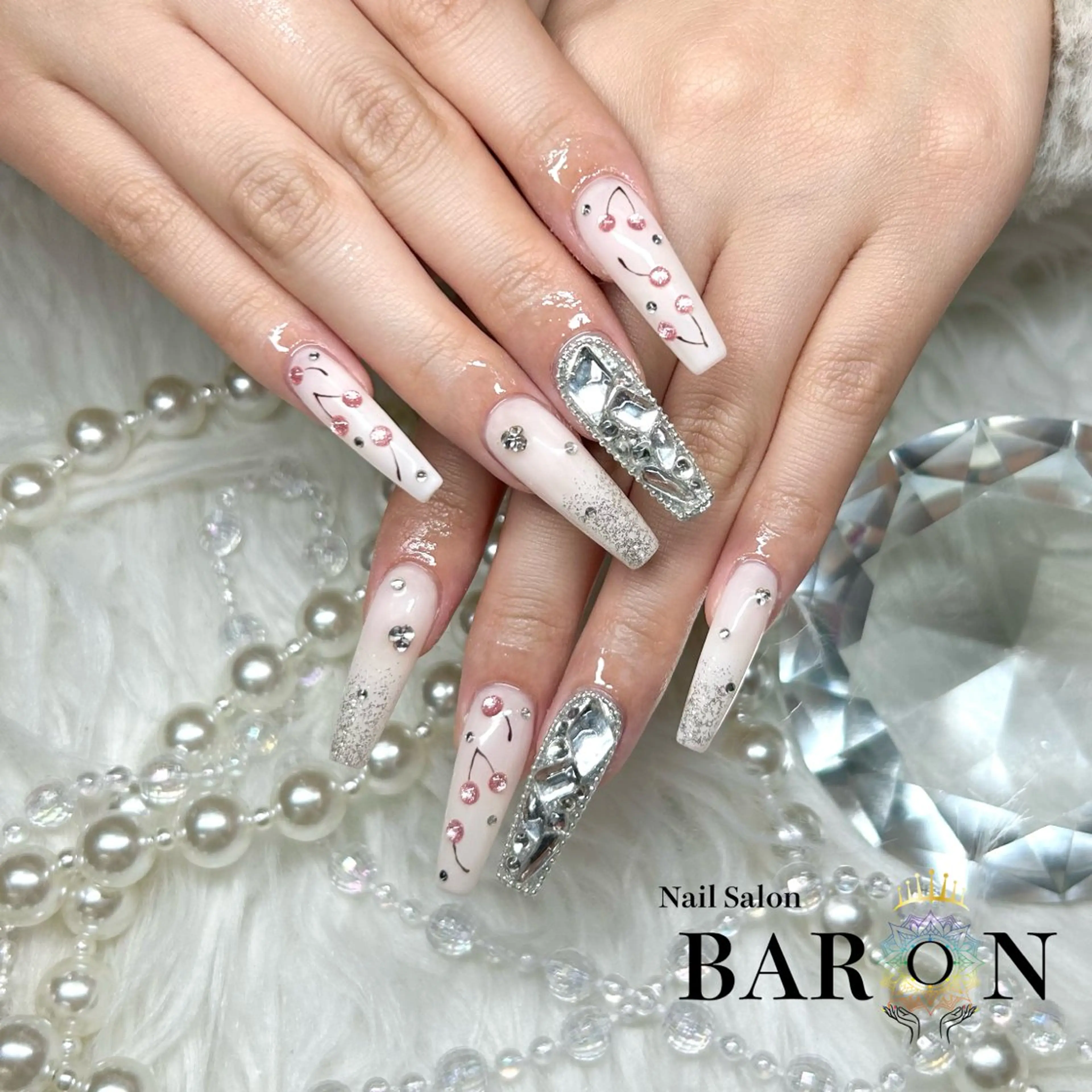 ネイル 春ネイル ハンドネイル ♛︎BARON♛︎ SUMIRE.のネイルデザイン