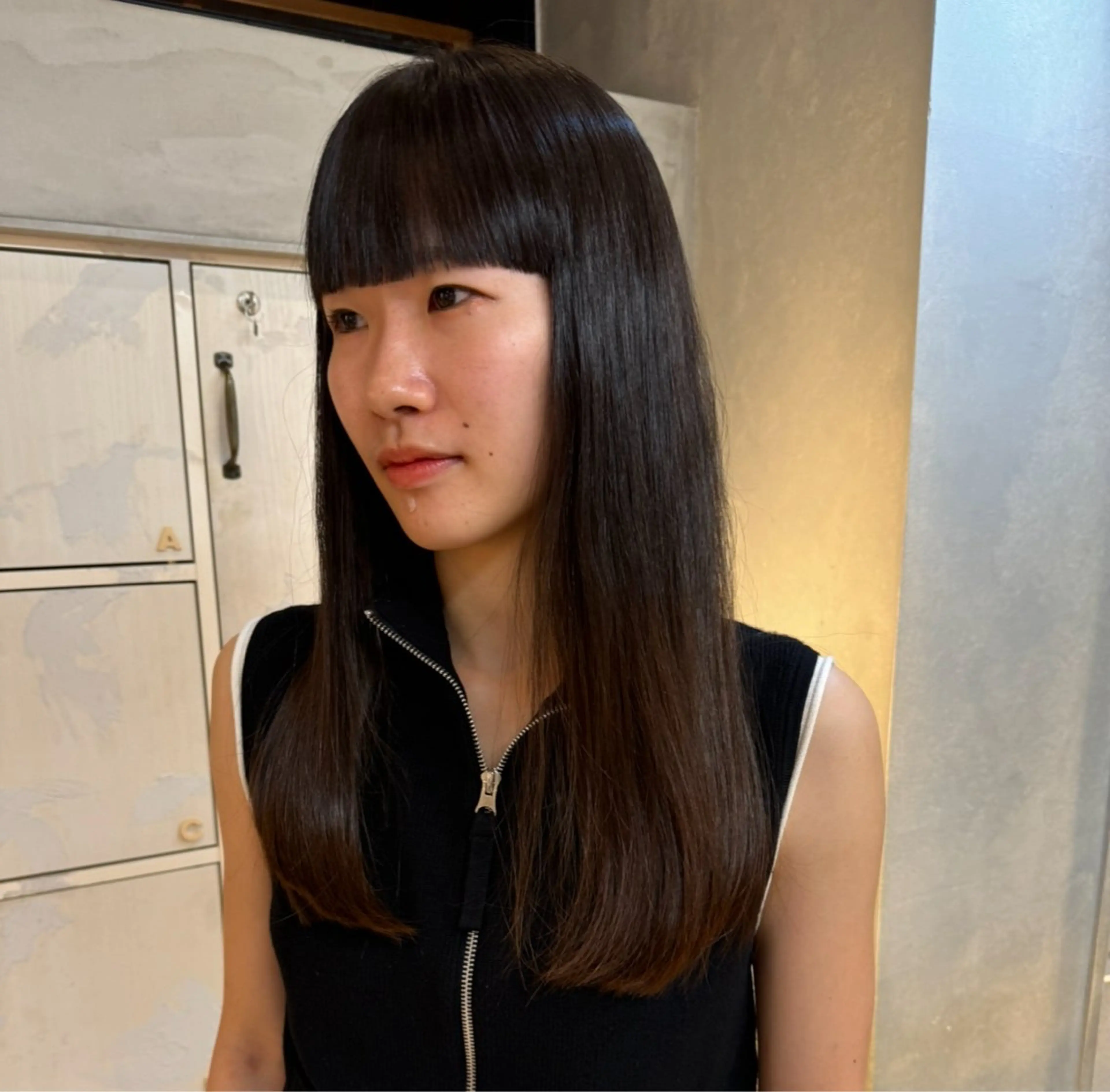 ロング 縮毛矯正 透明感カラー ☆akoのヘアスタイル