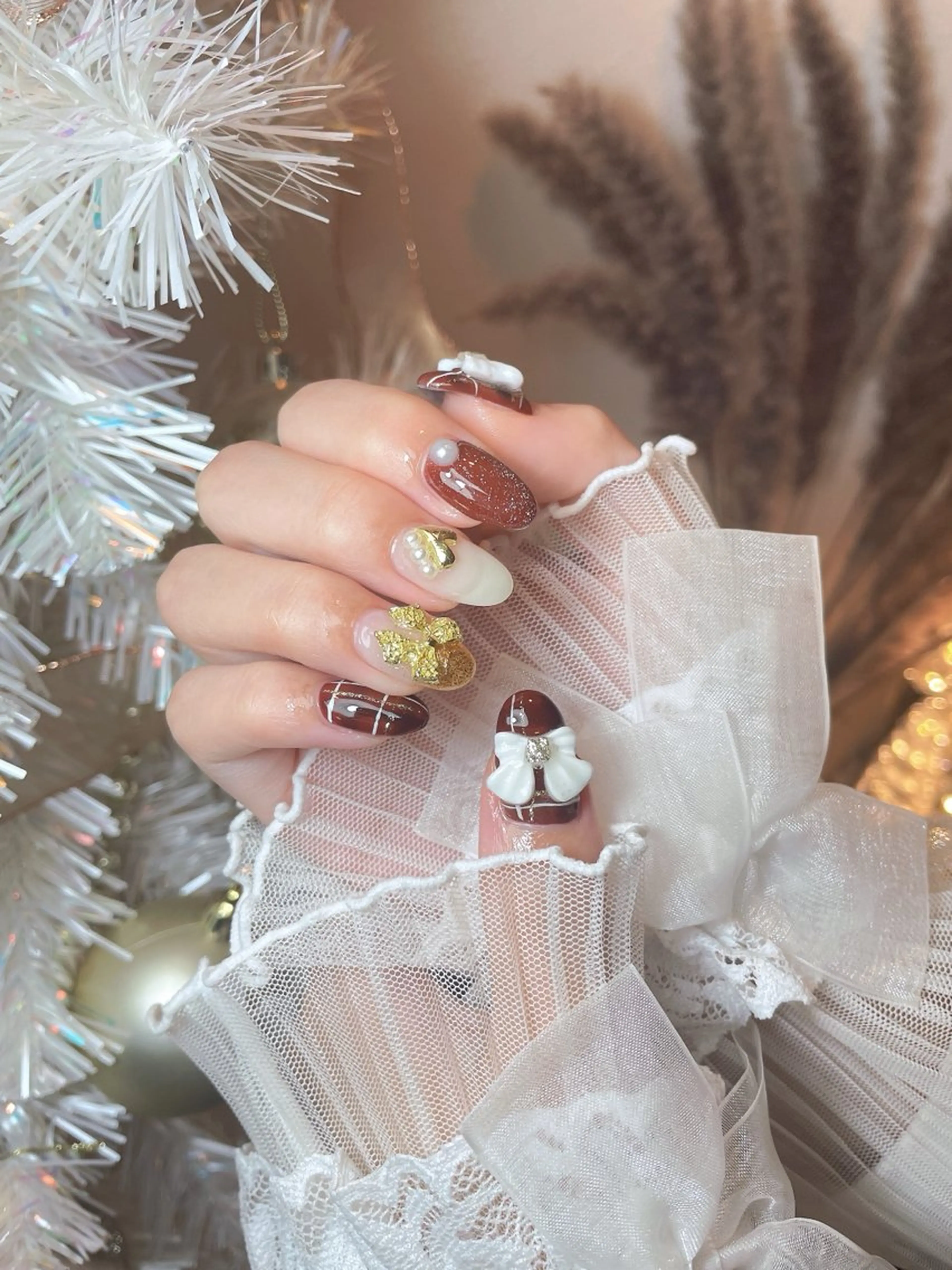 ネイル 23時まで❤︎韓国、 ワンホンネイルのネイルデザイン