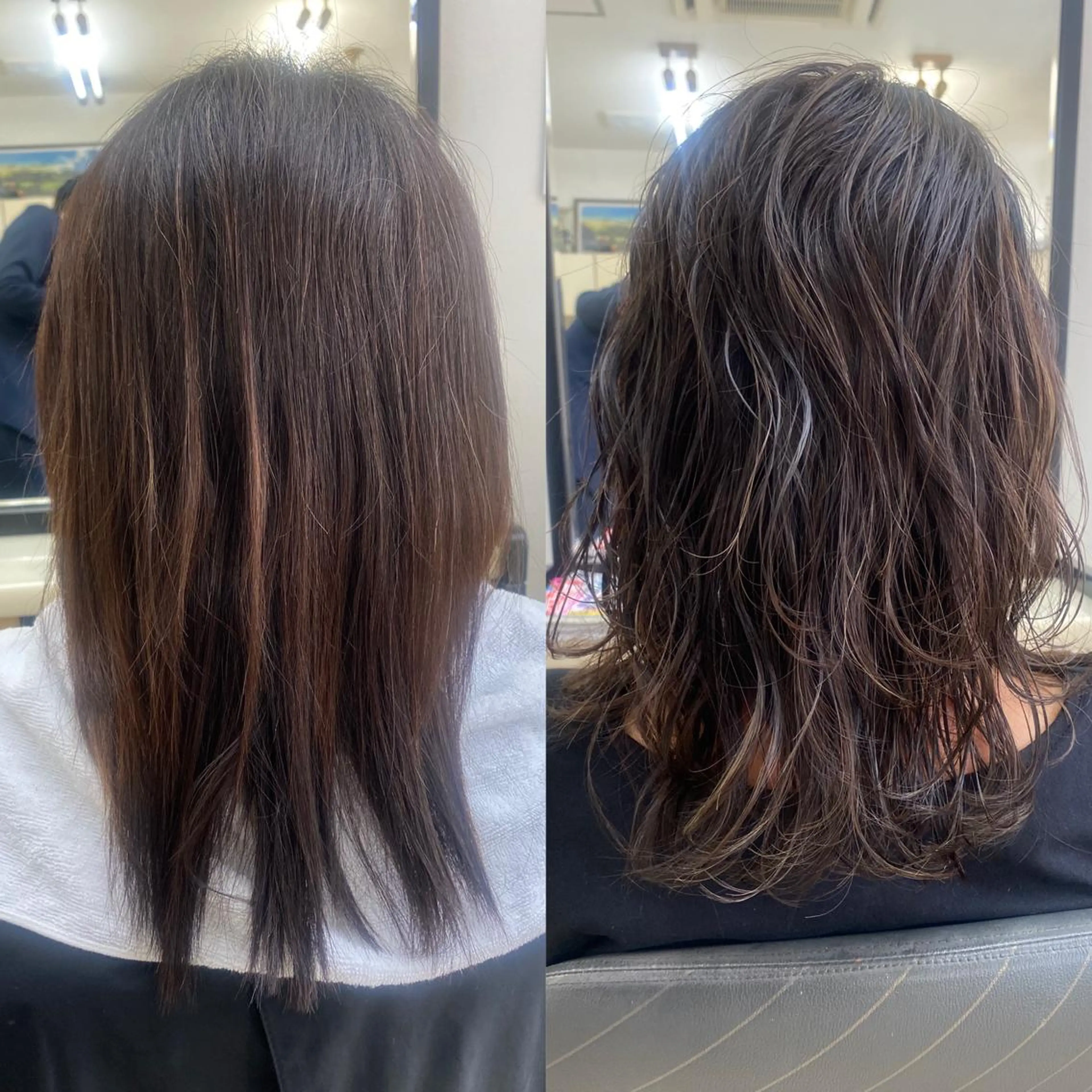 カット＋ワンカラー＋縮毛矯正の写真