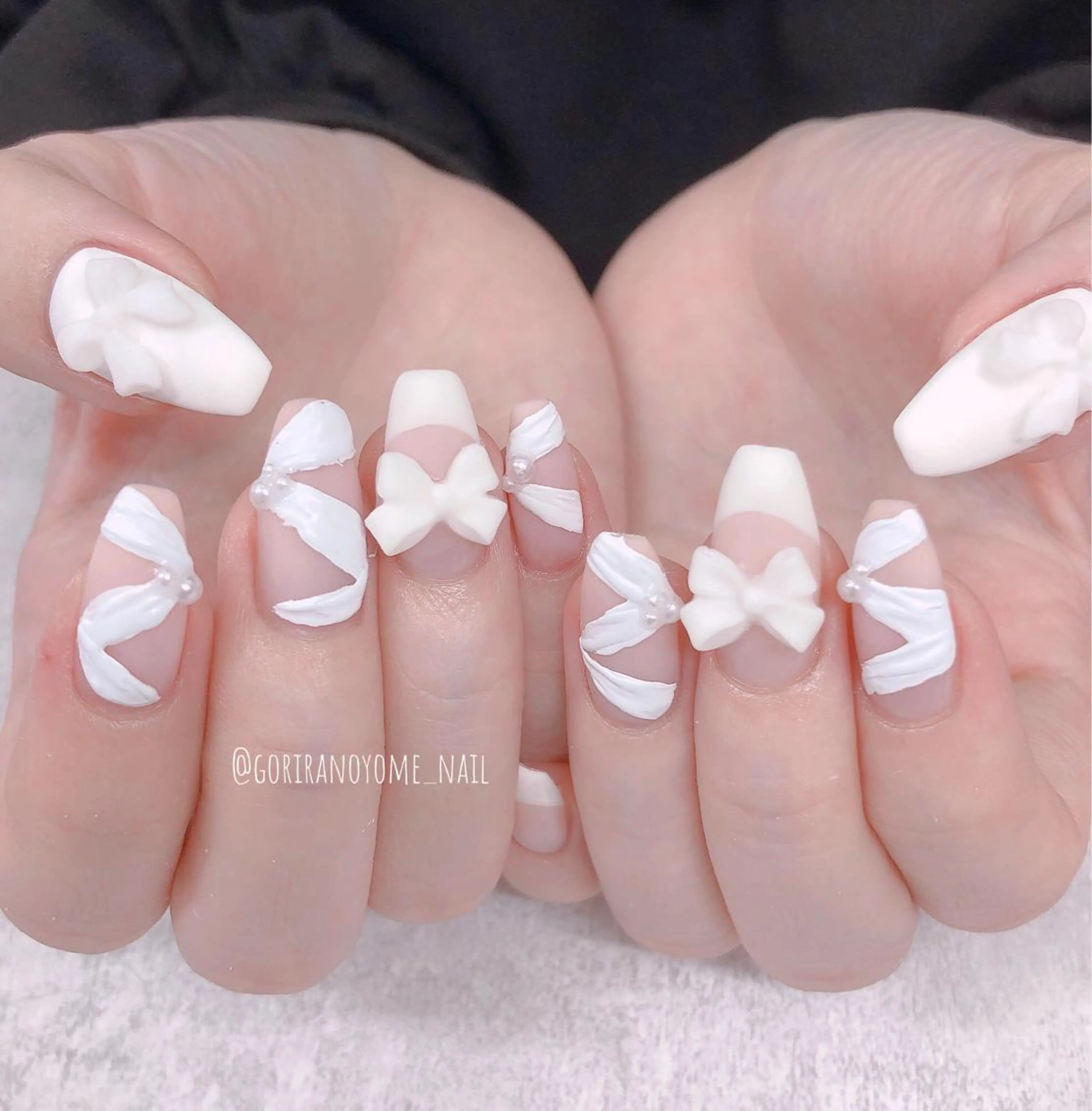 ネイル リボン ナナイチゼロ I.Naoのネイルデザイン