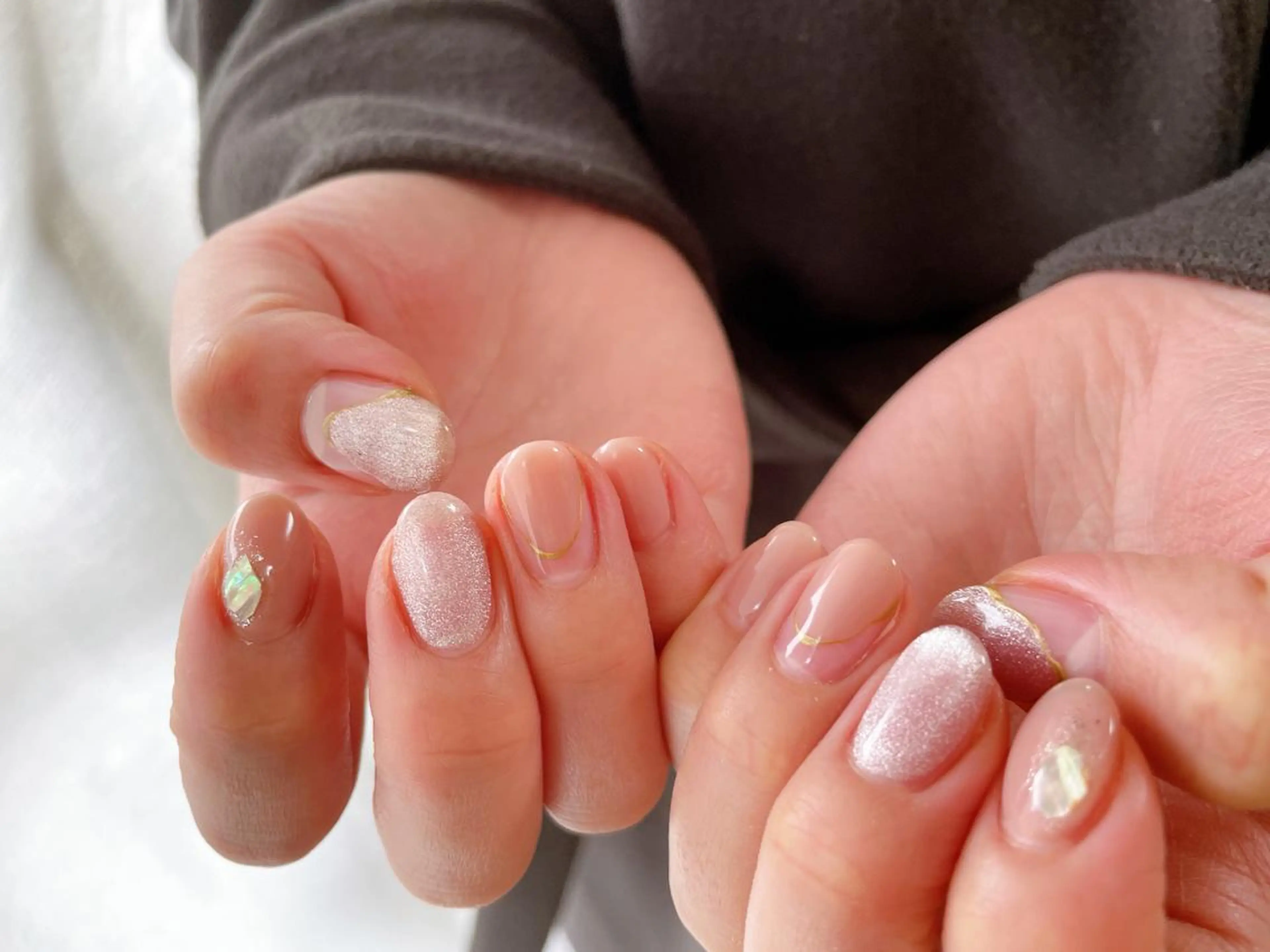 ネイル オーロラネイル フラワーネイル フットネイル フレンチネイル ジェルネイル ハンドネイル kikinail 溝の口のネイルデザイン