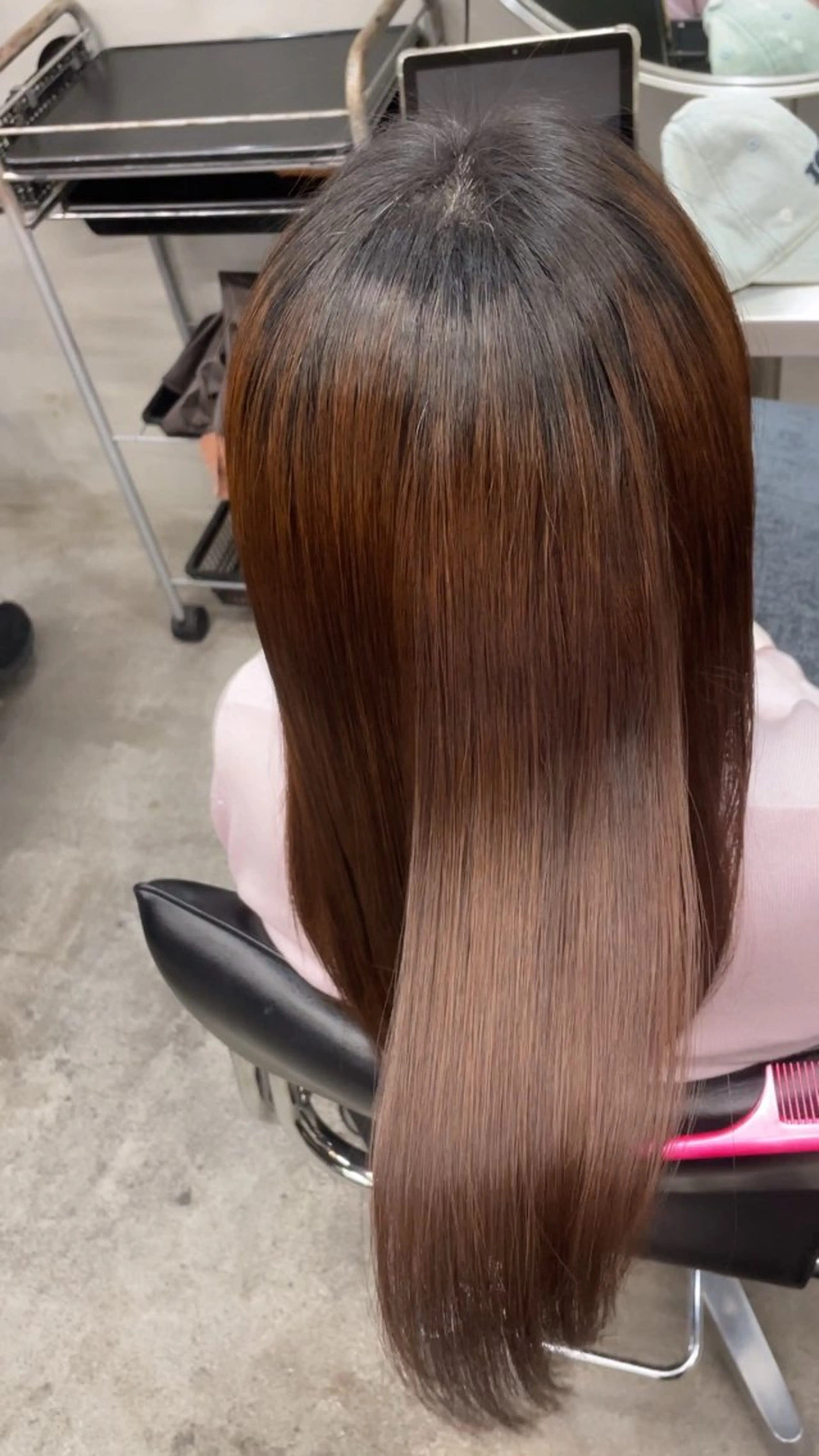 ロング トリートメント ブリーチ/縮毛矯正/ 韓国/💗ホノカ💗のヘアスタイル