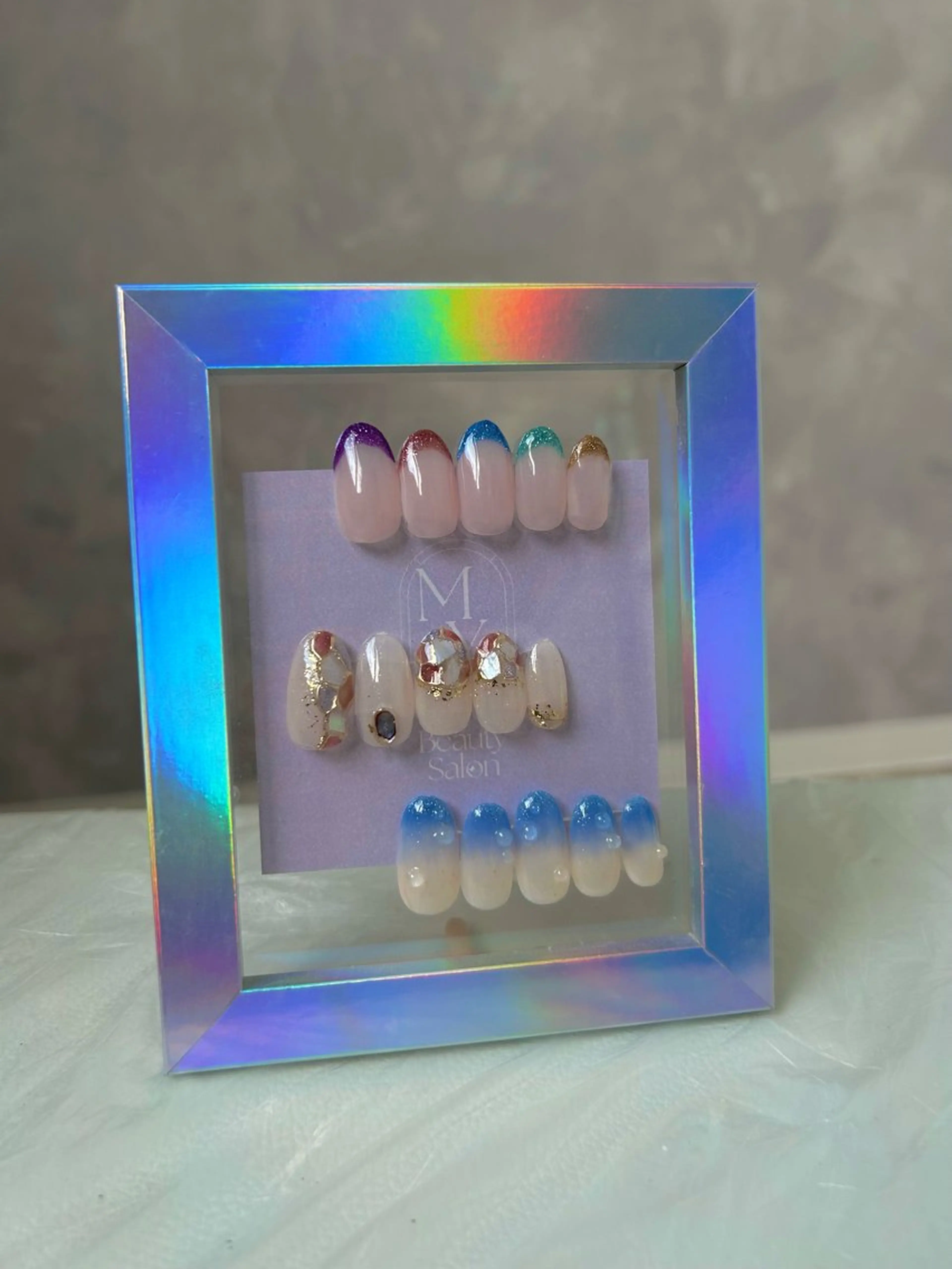 ネイル フレンチネイル グラデーション ラメ(グリッター) MYu Beauty Salon YURIのネイルデザイン