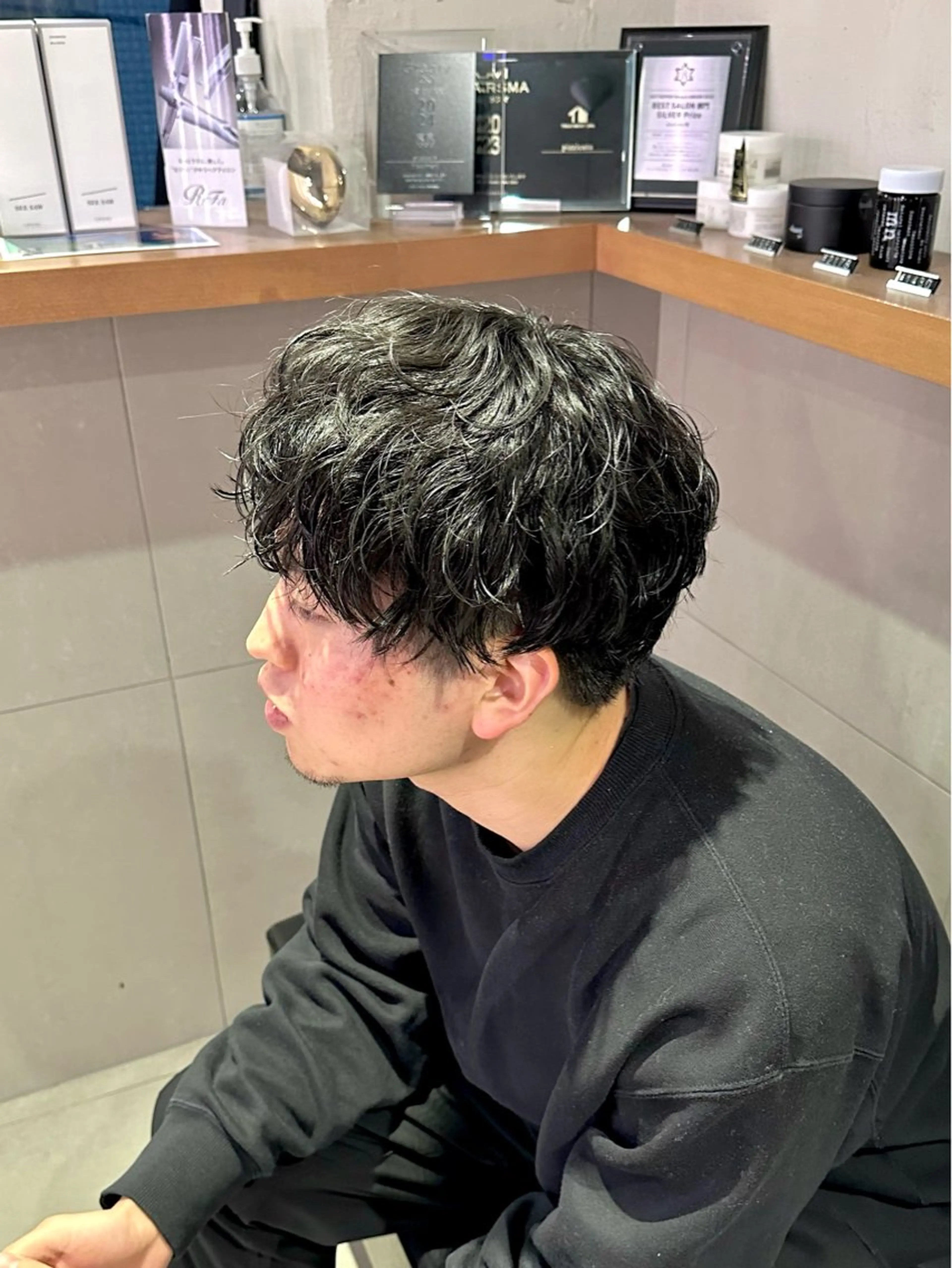 パーマ メンズ 🐺ウルフオタク🐺 ハイトーン/moeのヘアスタイル