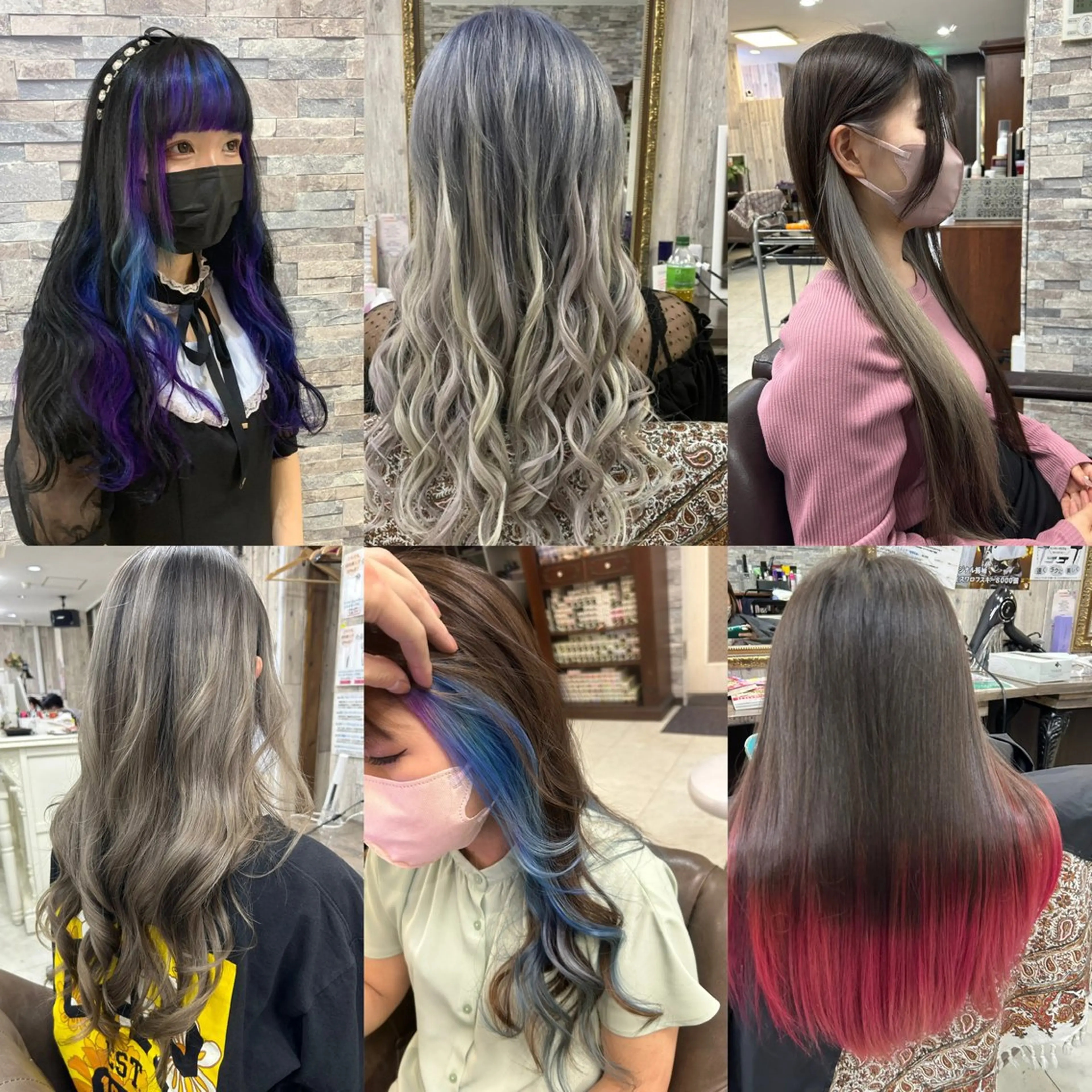 ロング ハイトーンArphy 安蒜佑太のヘアスタイル