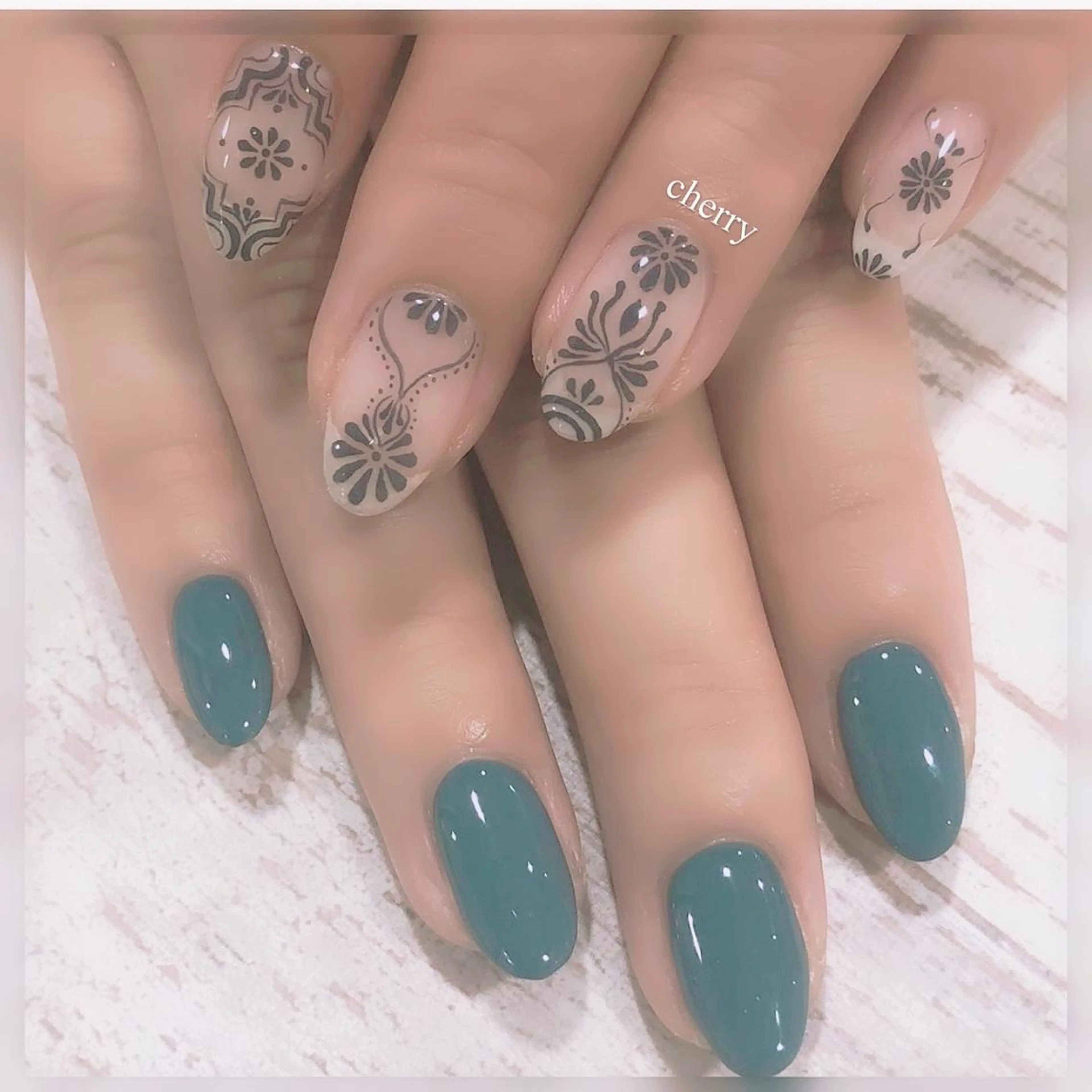 ネイル ジェルネイル SAKURA 🍒のネイルデザイン