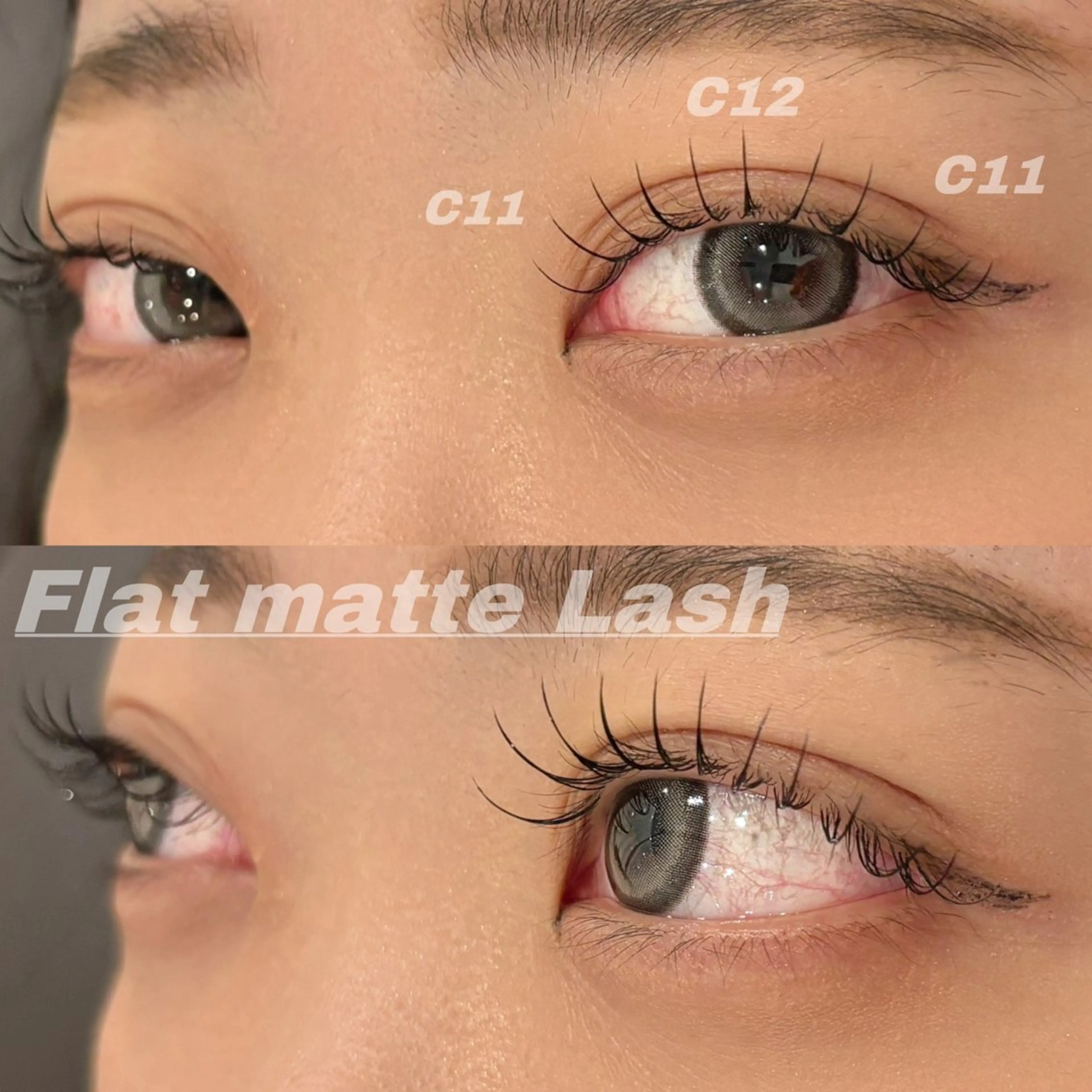 マツエク・マツパ 束感まつ毛 Cカール フラットラッシュ Eye ELSA lash栄店の眉毛・アイブロウイメージ