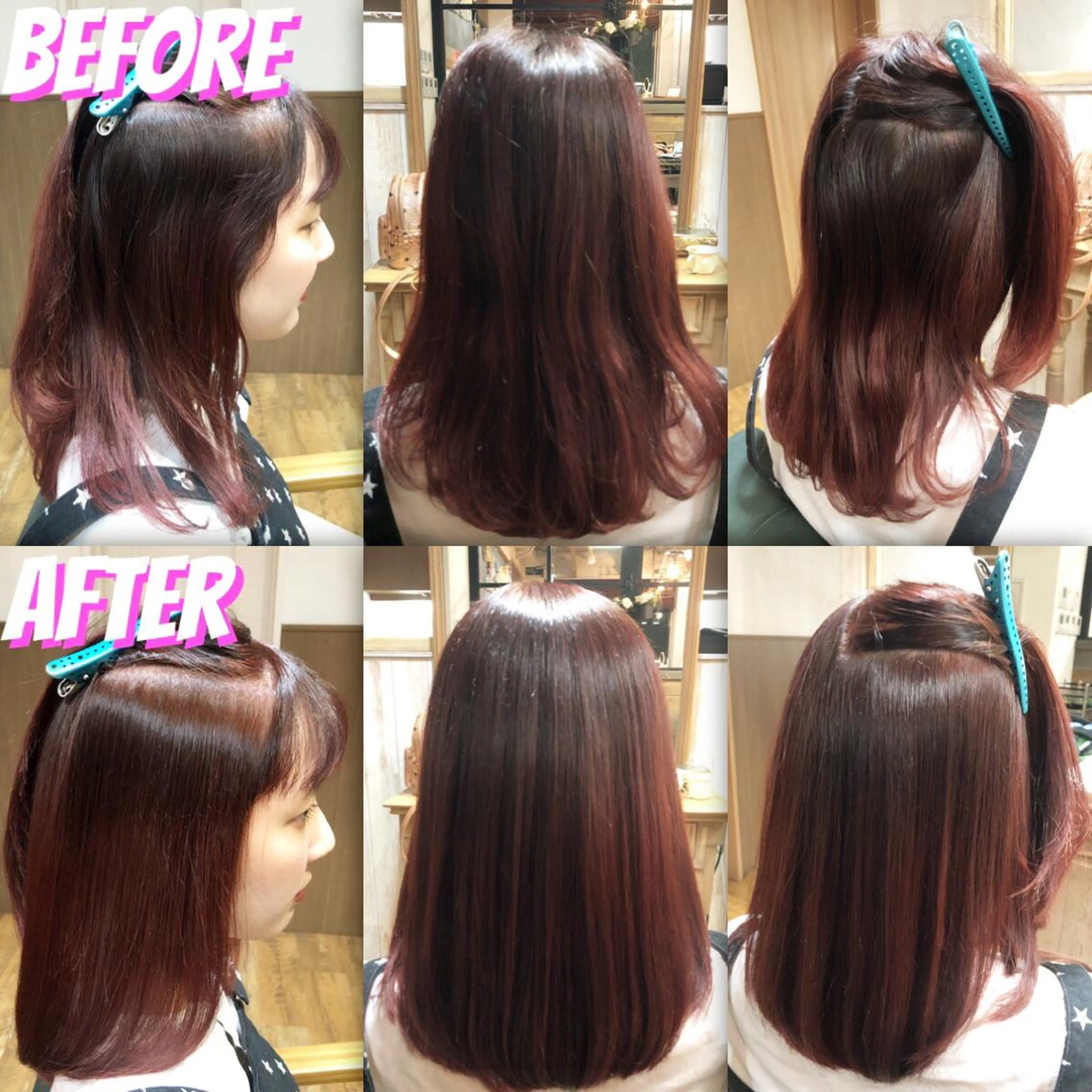 セミロング カラー パーマ イルミナカラー ストレートパーマ カット ヘアカラー 縮毛矯正 トリートメント ブリーチ縮毛矯正/ デサキ ショウヘイのヘアスタイル