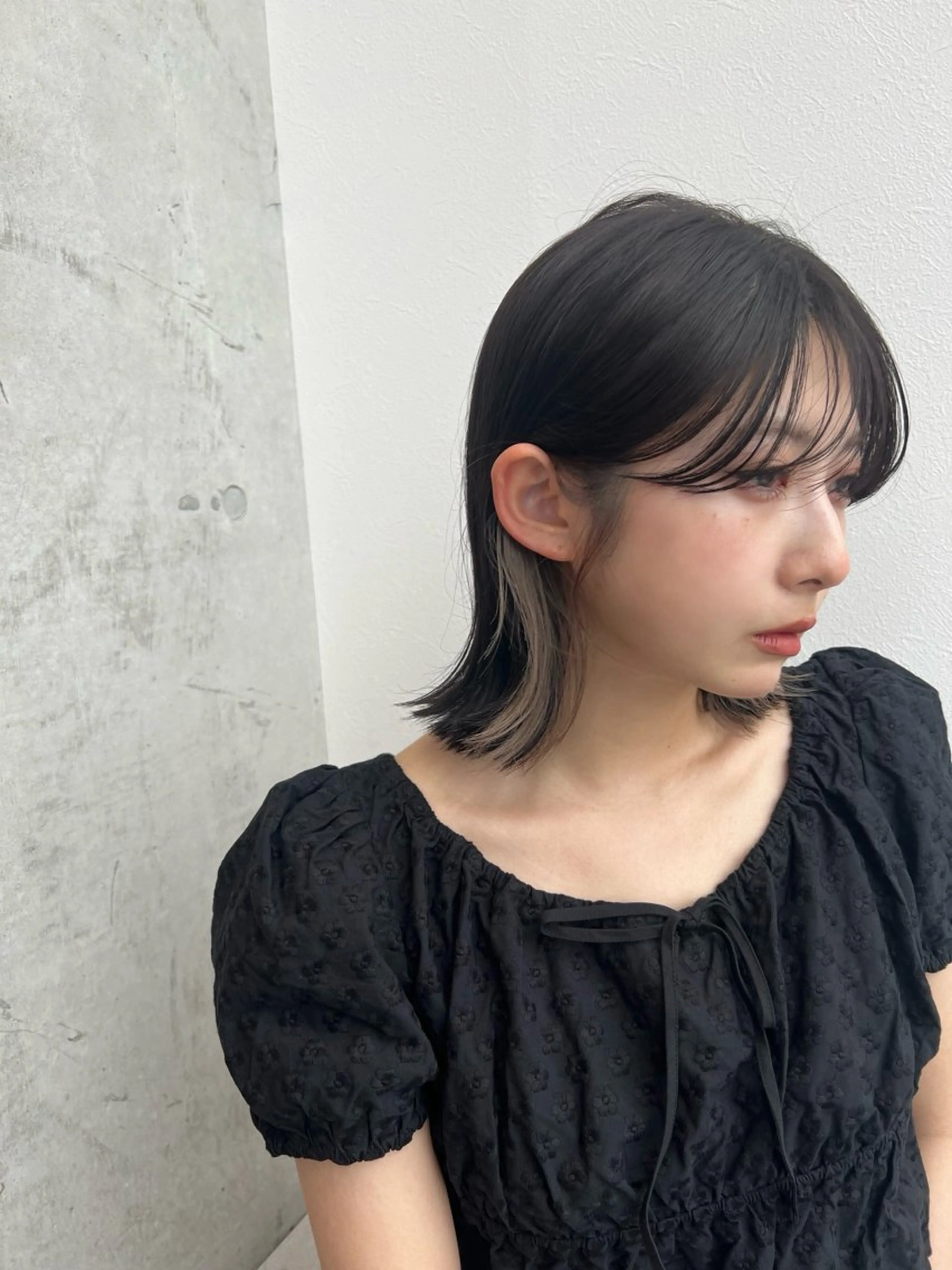 ミディアム ヘアカラー トリートメント 透明感カラー/恵比寿 /レイヤーカット大場のヘアスタイル