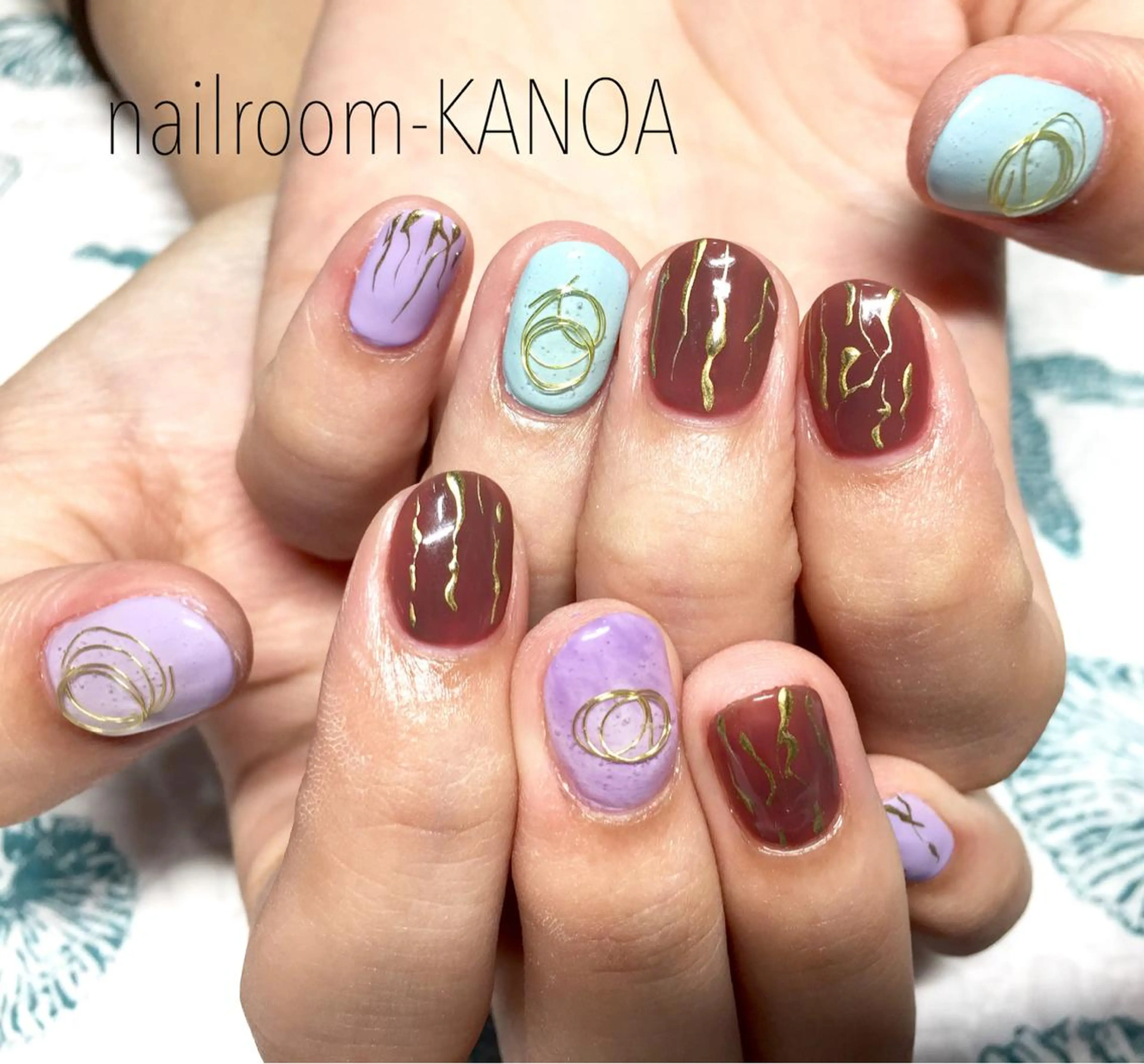 ショート ネイル ボルドー nailroom- KANOAのネイルデザイン