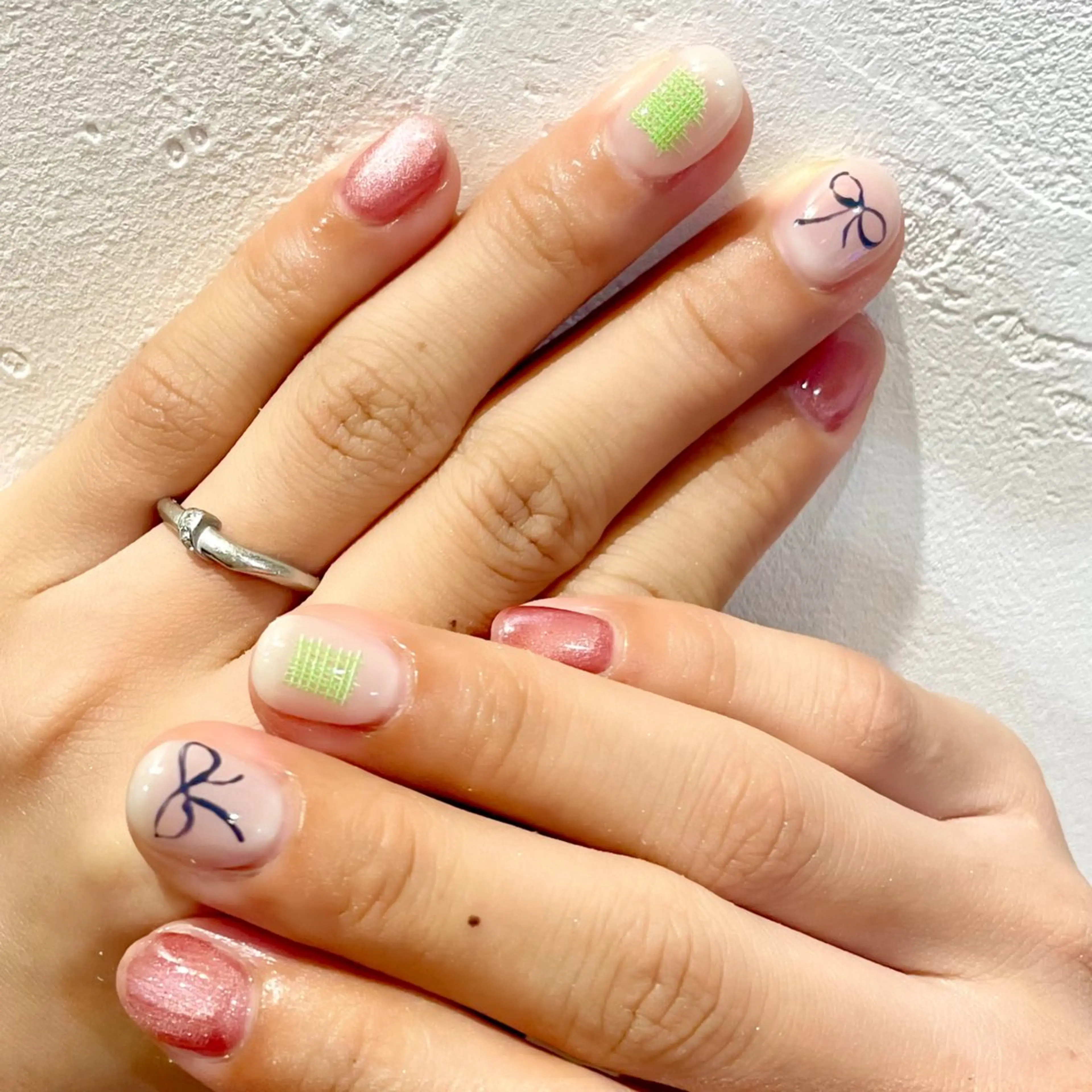 ネイル アートネイル フラワーネイル グラデーション 韓国ネイル マグネットネイル Seemly 千田町店所属・フラワーパラジェル 🌸シームリーエミのネイルデザイン