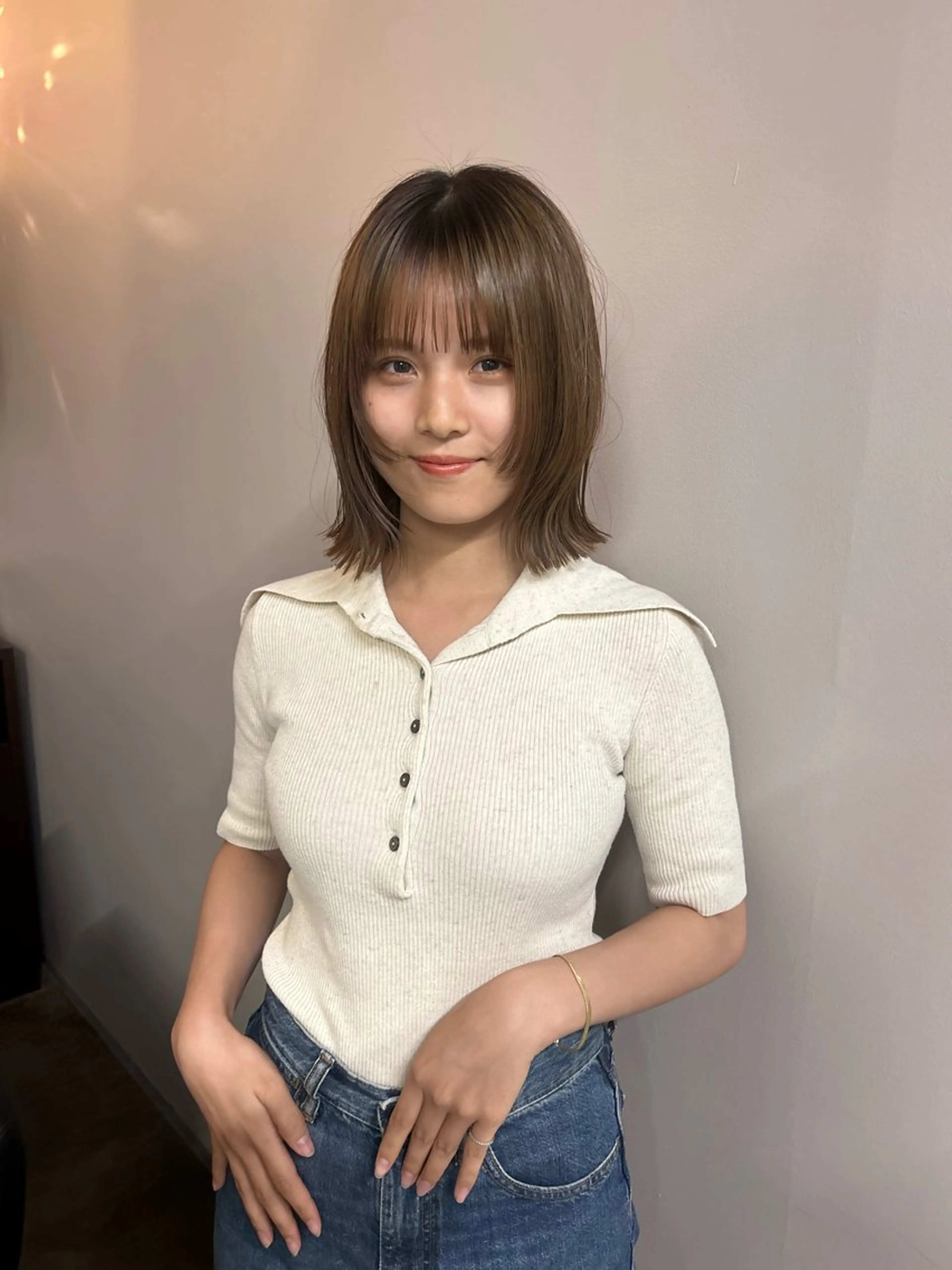 ミディアム モデル募集中🥚福岡 kii anju🐄のヘアスタイル