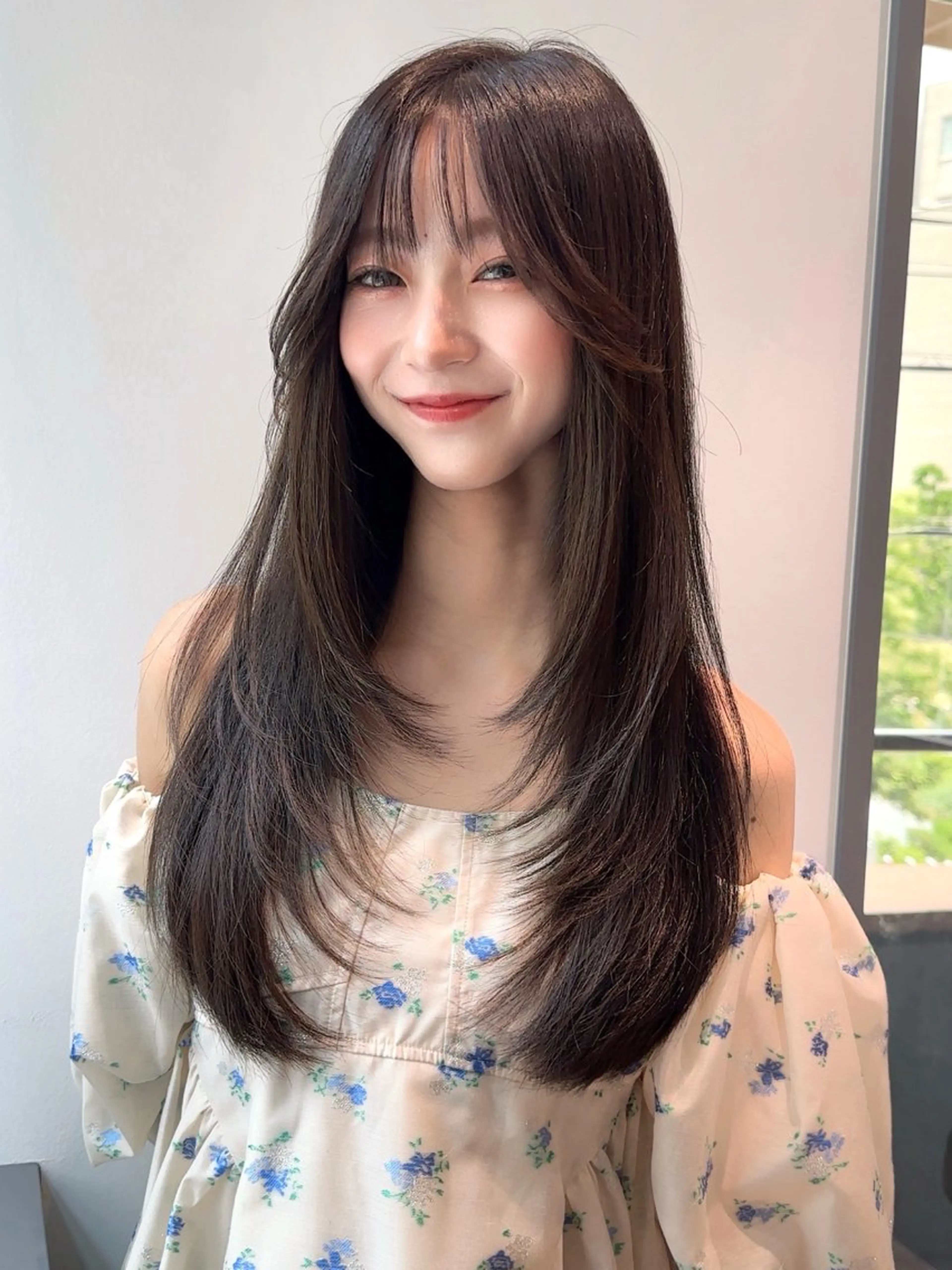 【ミニモ新規限定人気No1メニュー】韓国風カット+髪質改善生カラー+1StepTR🦋※韓国風以外も切れますの写真