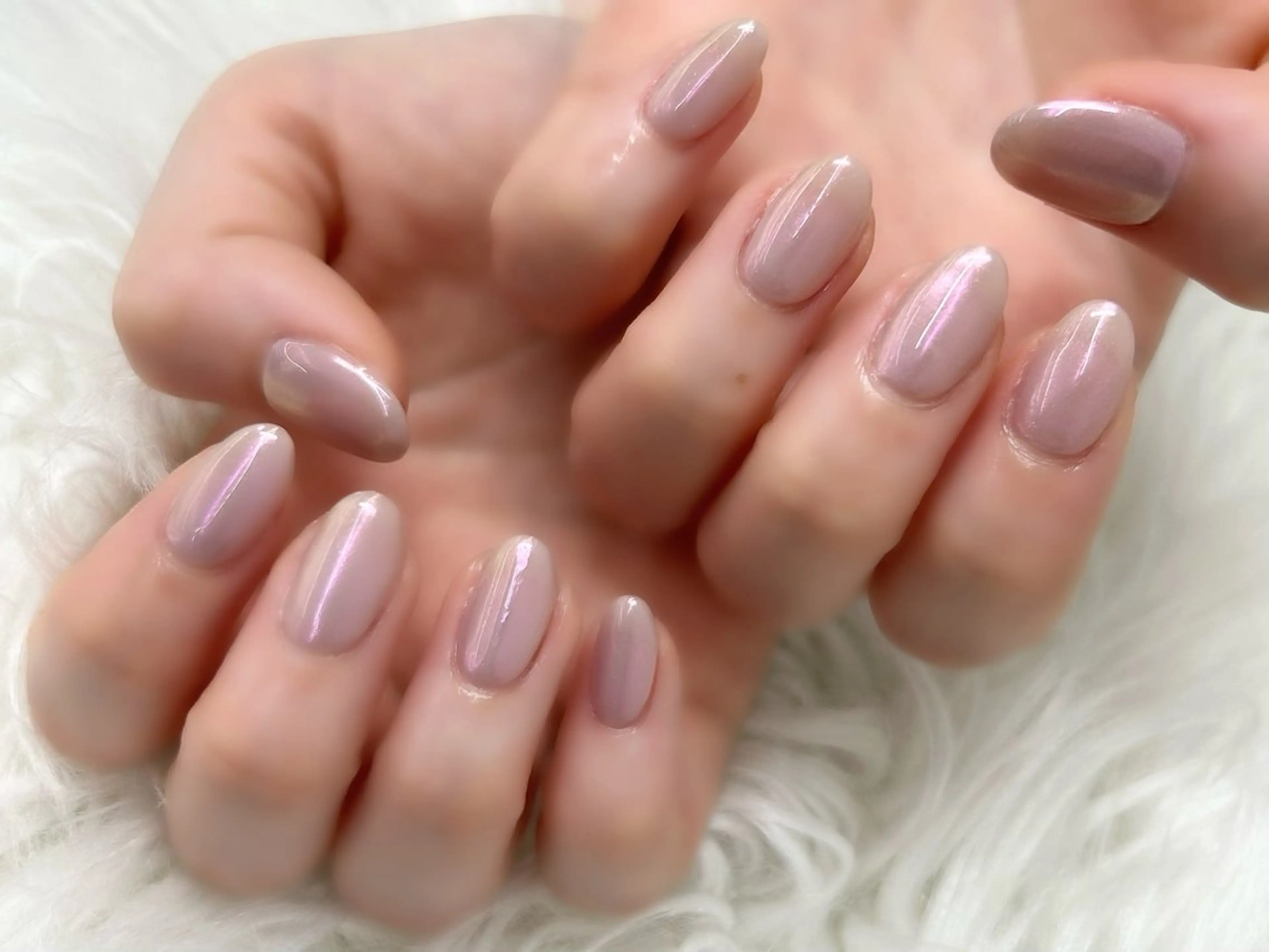 ネイル オーロラネイル ピンク ハンドネイル tanaka ◡̈のネイルデザイン